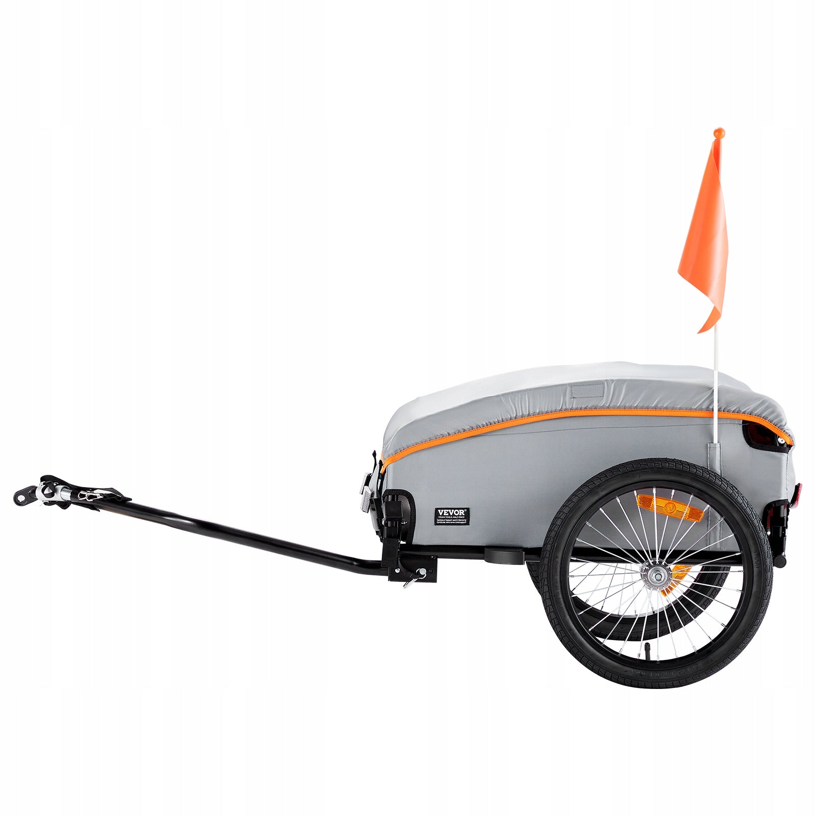 Bike Cargo Trailer 100LBS Foldable with Waterproof Cover 16 Wheels Dominant material carbon