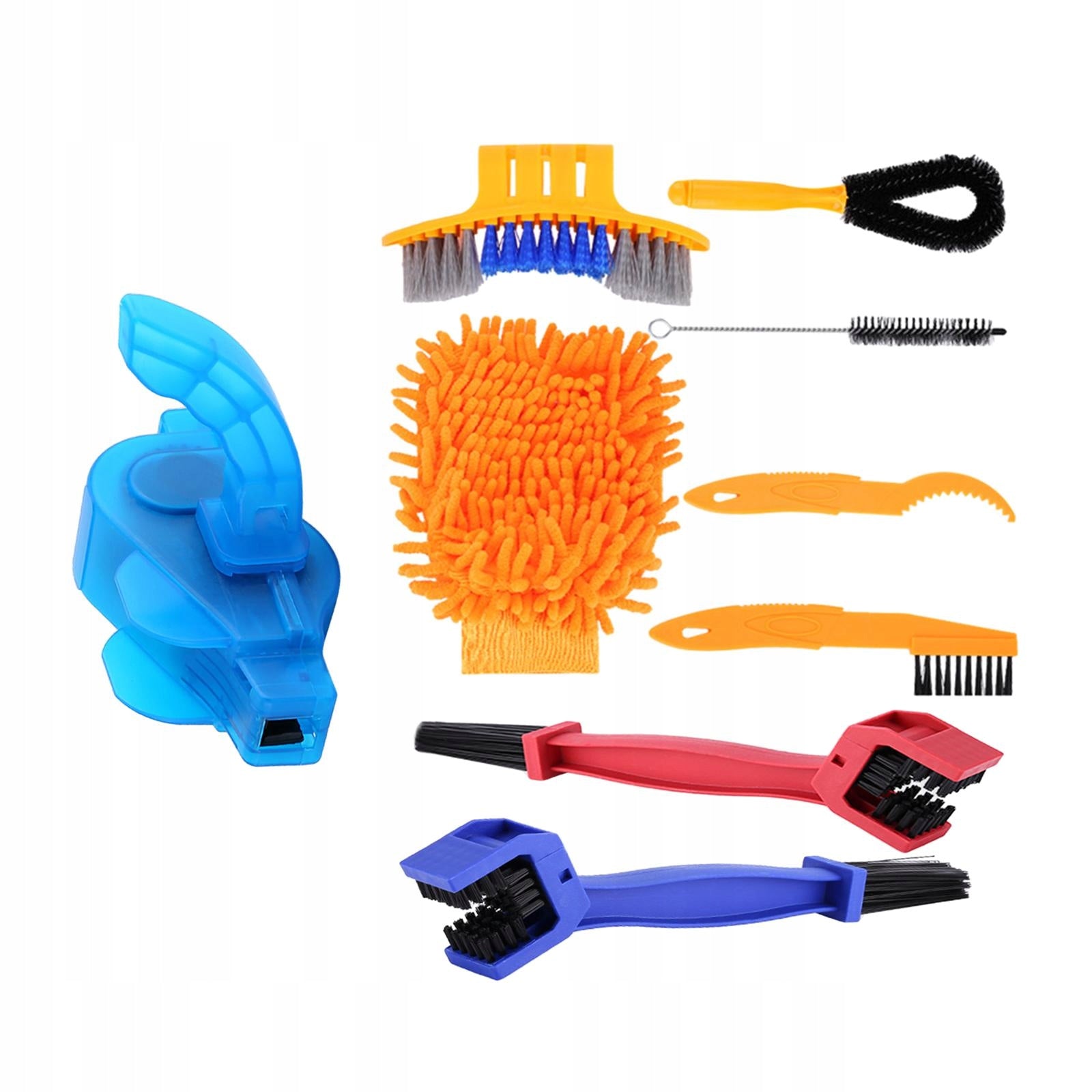 Bike Chain Cleaner Wash Cleaning Repair Practical Cleaner Kit 9 Pieces Brand no brand