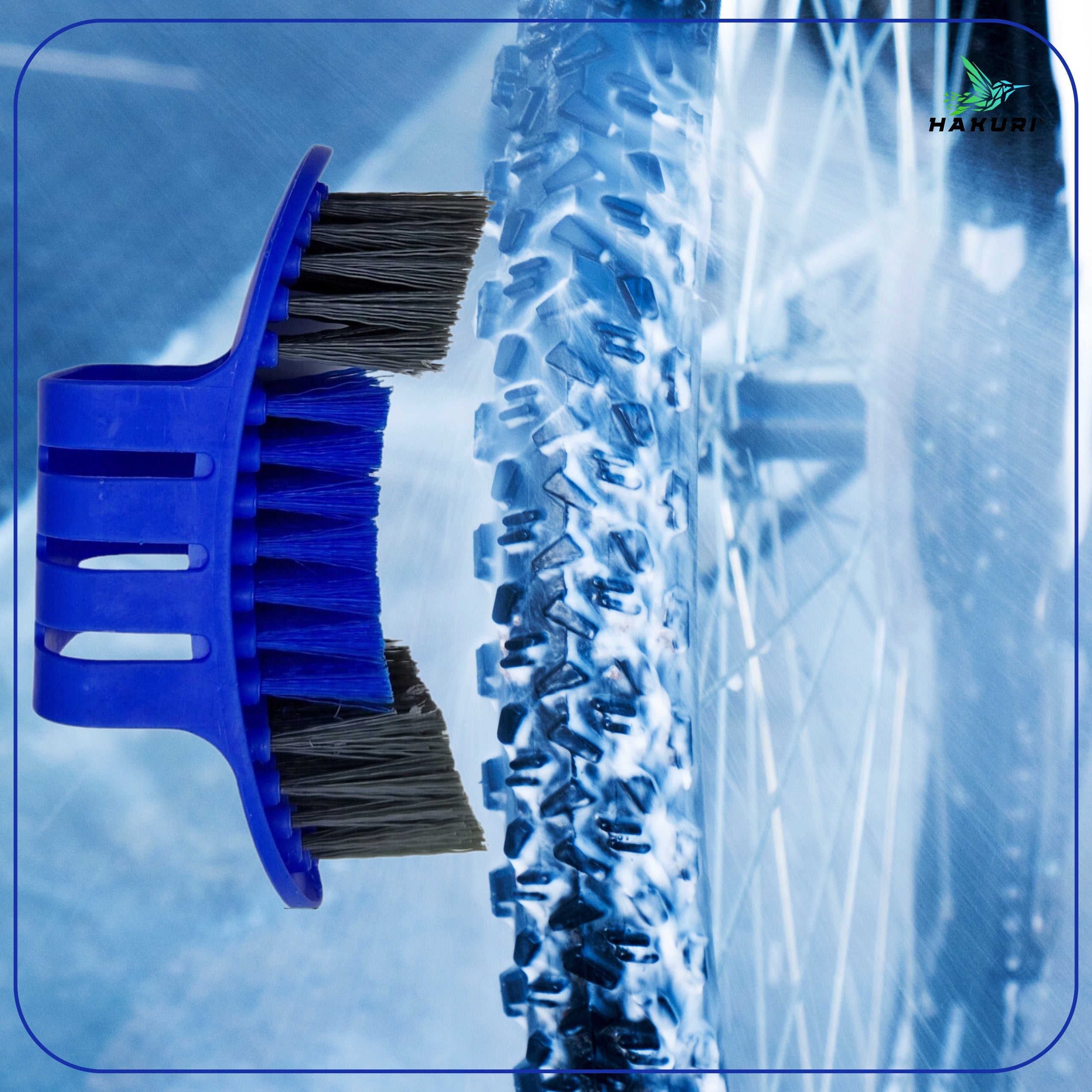 Bike Cleaning Kit Brushes for Washing Drive Chain Tires HAKURI Packaging status original