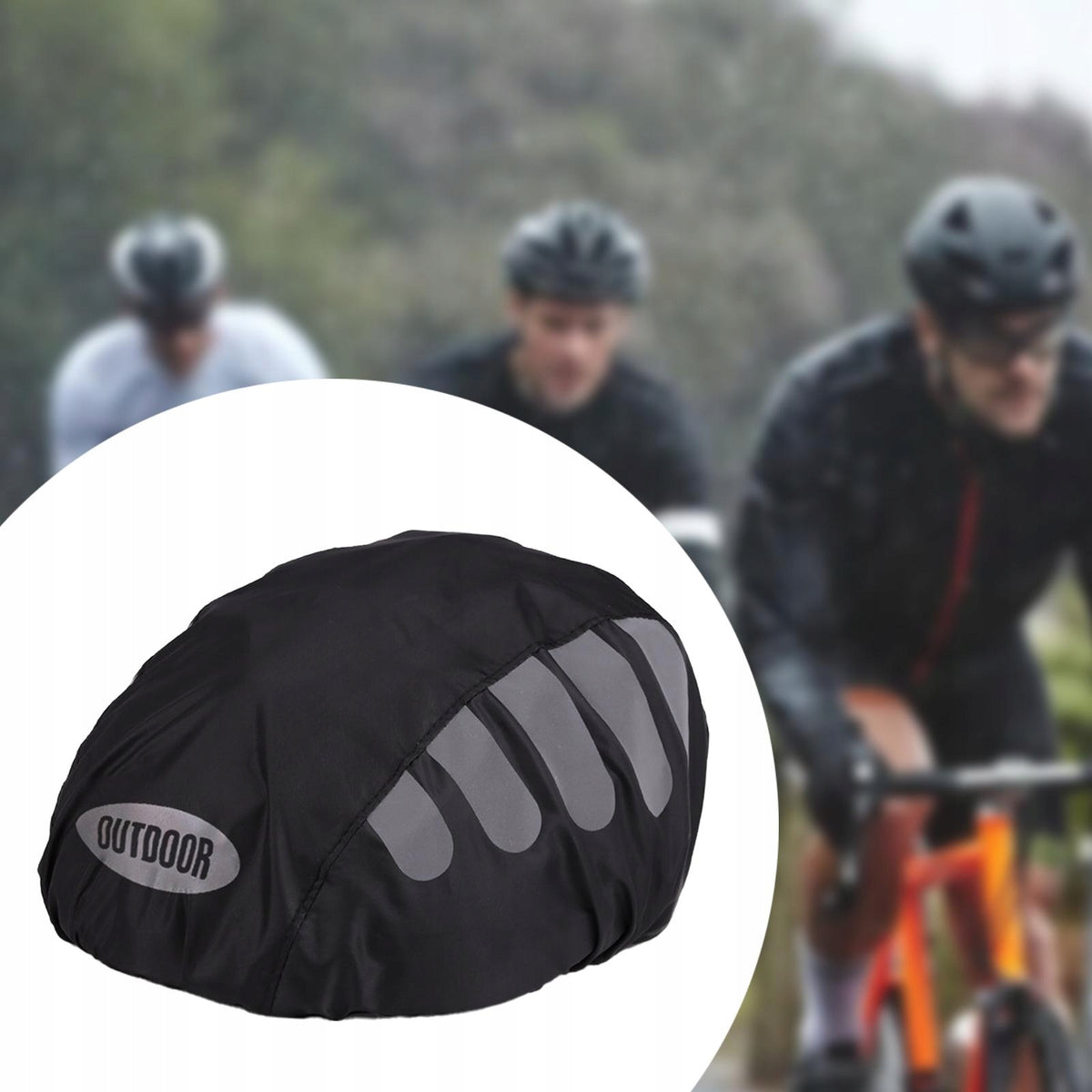 Bike Helmet Cover Dustproof Reusable Lightweight Bicycle Helmet Rain Black