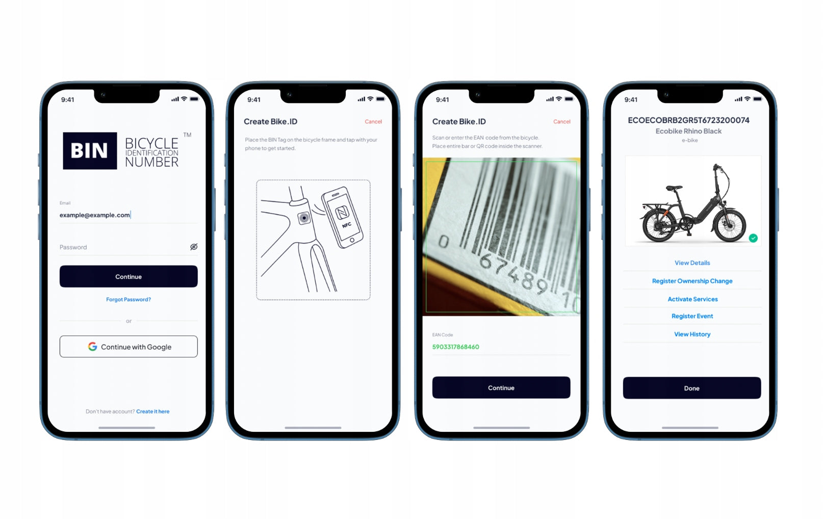 Bike.ID Bike Registration Anti-Theft Protection - Digital Passport Model Bike.ID Kit