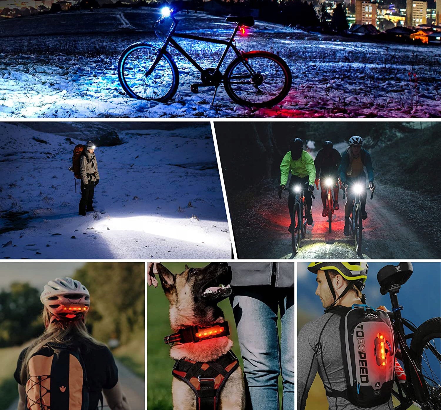 Bike Lamp Front And Rear With Horn Waterproof 1200mAh Packaging status original