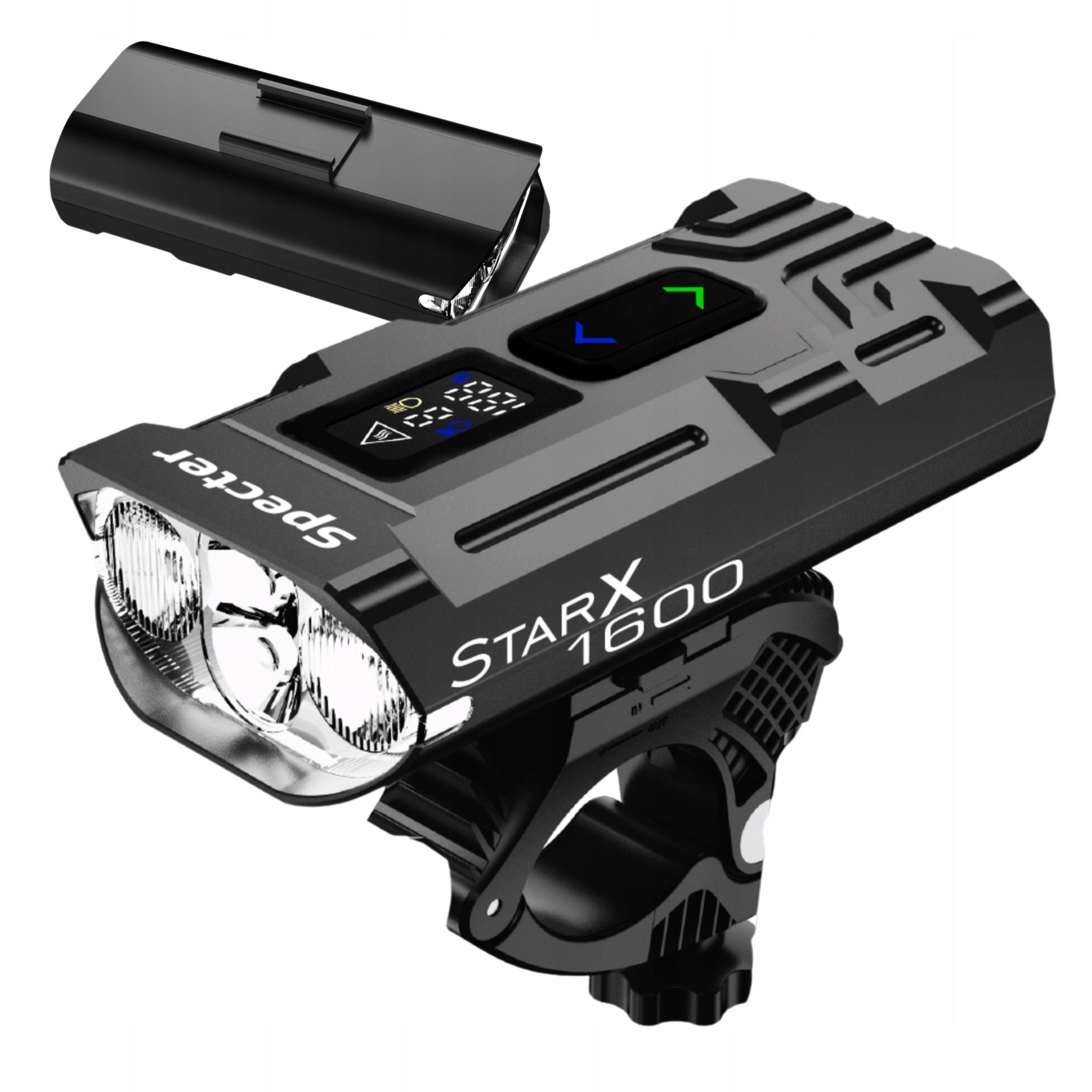 Bike Light Rechargeable Flashlight Front 1600 LM Power bank 6000 mAh