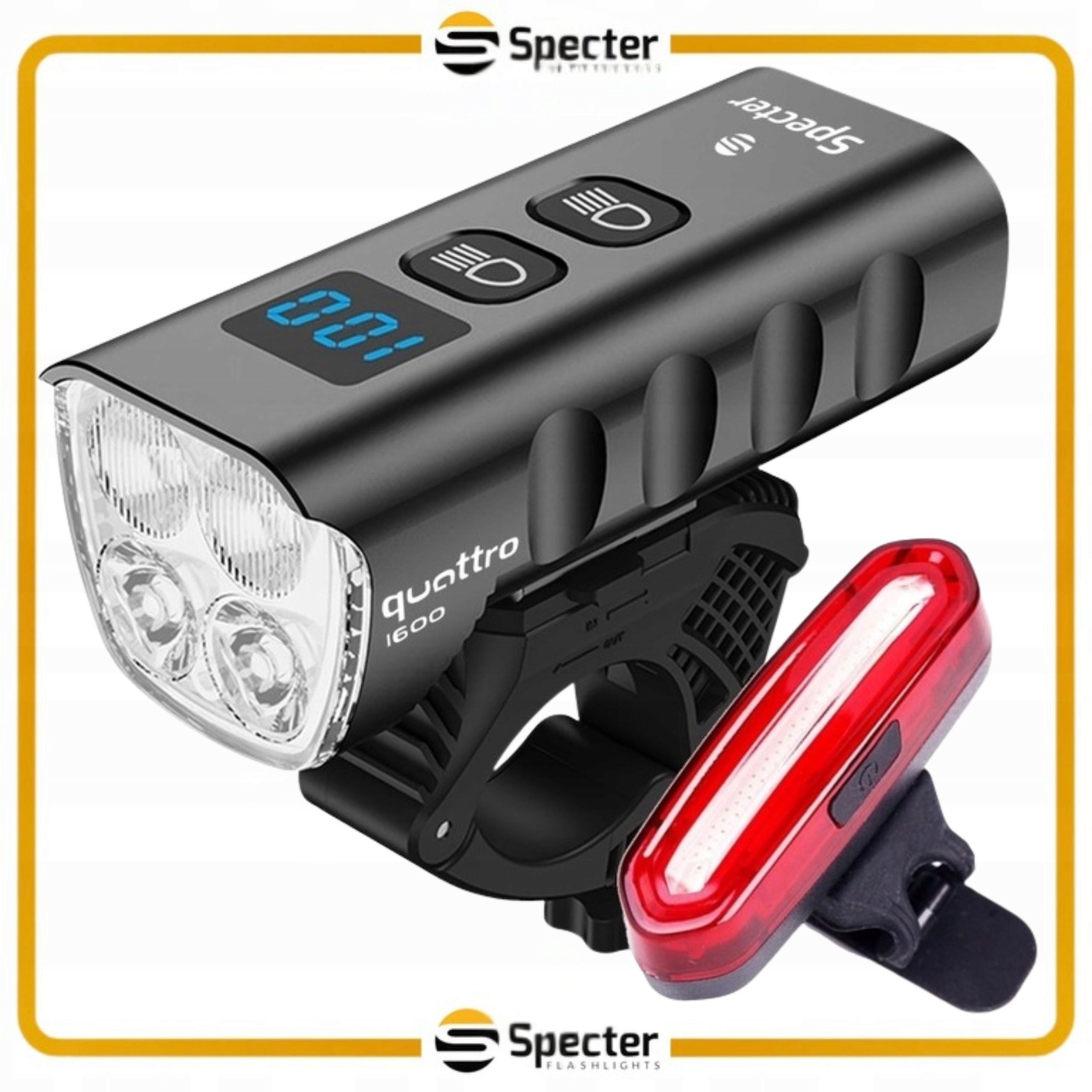 Bike Light Specter Quattro 1600Lm Usb Powerbank Rear Aqy Strong Set Packaging status original