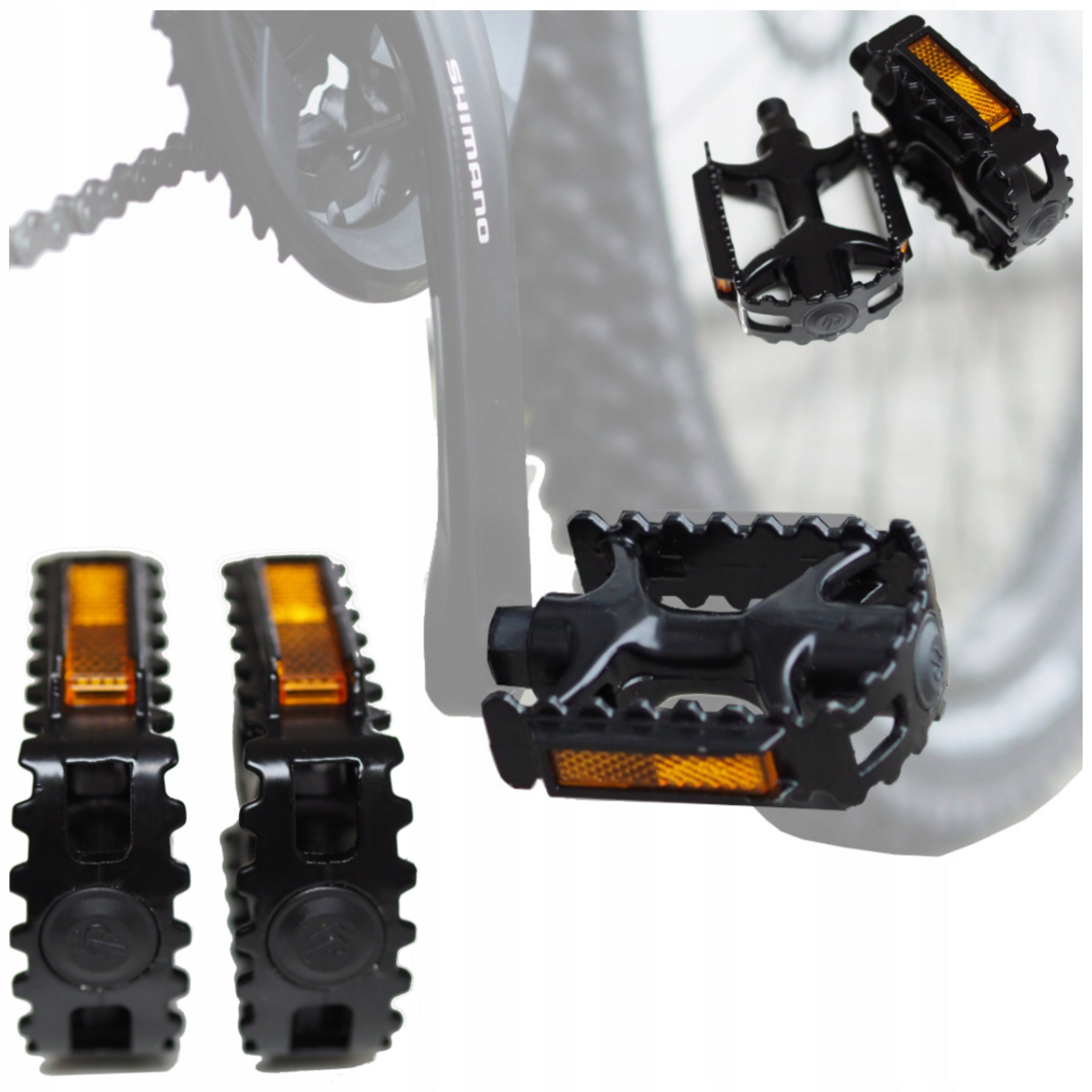 Bike Pedals Black VELOXO TrailBlaze MTB Platforms Aluminum Strong