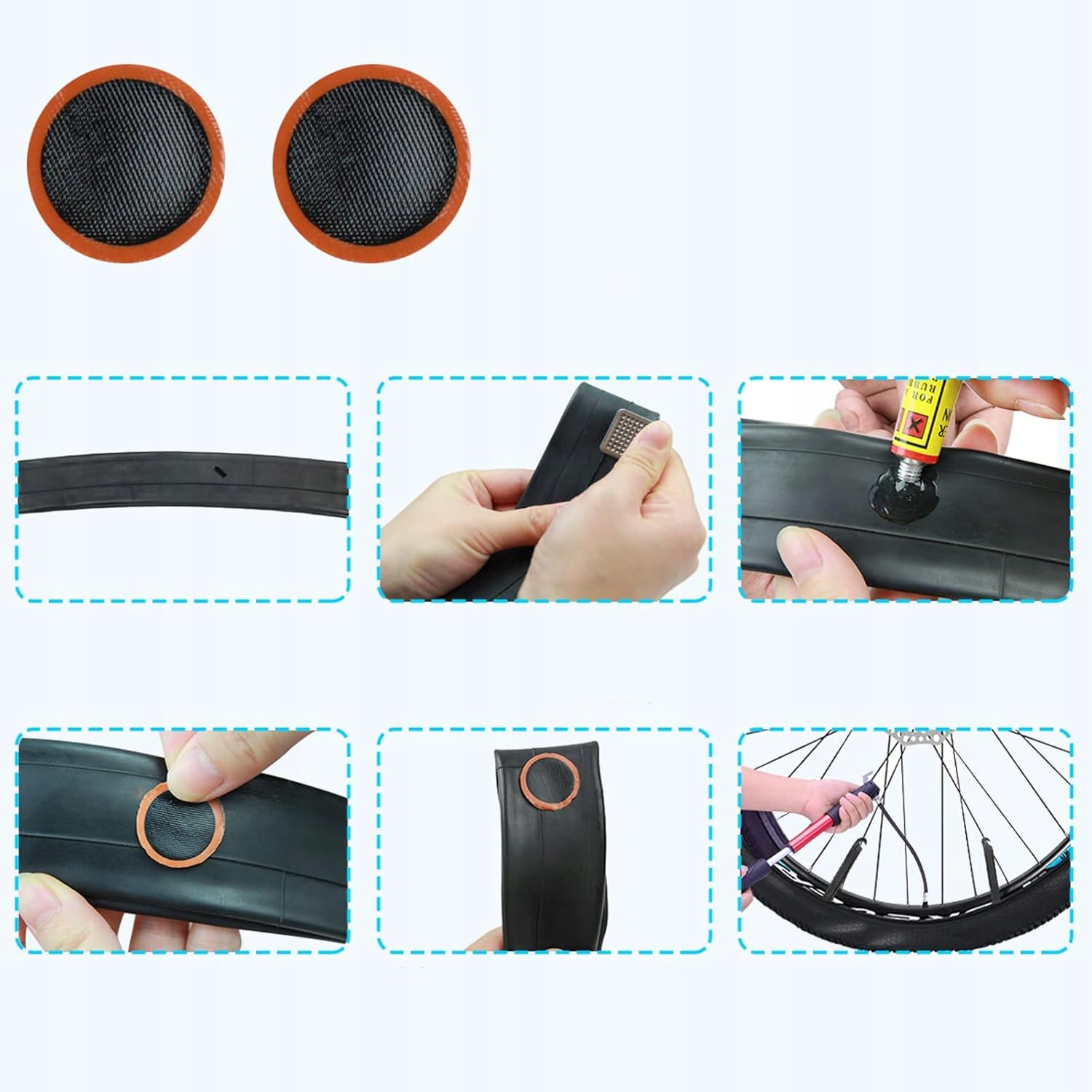 Bike Repair Kit, Multitool, Pump, Patches and Frame Bag For multifunctional