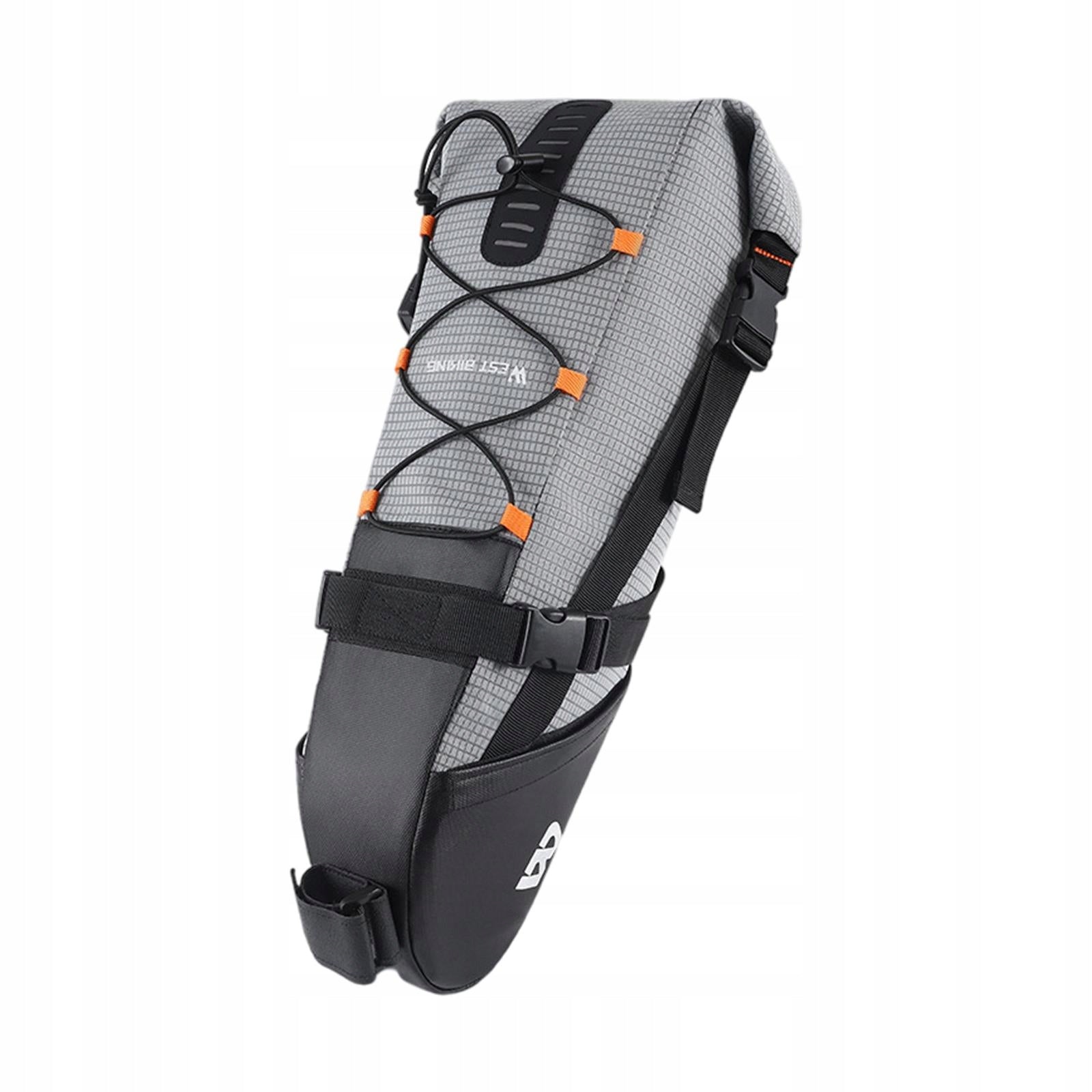 Bike Saddle Bag 10L Waterproof Bike Under Seat Bag, Strap on Seat Bag Large