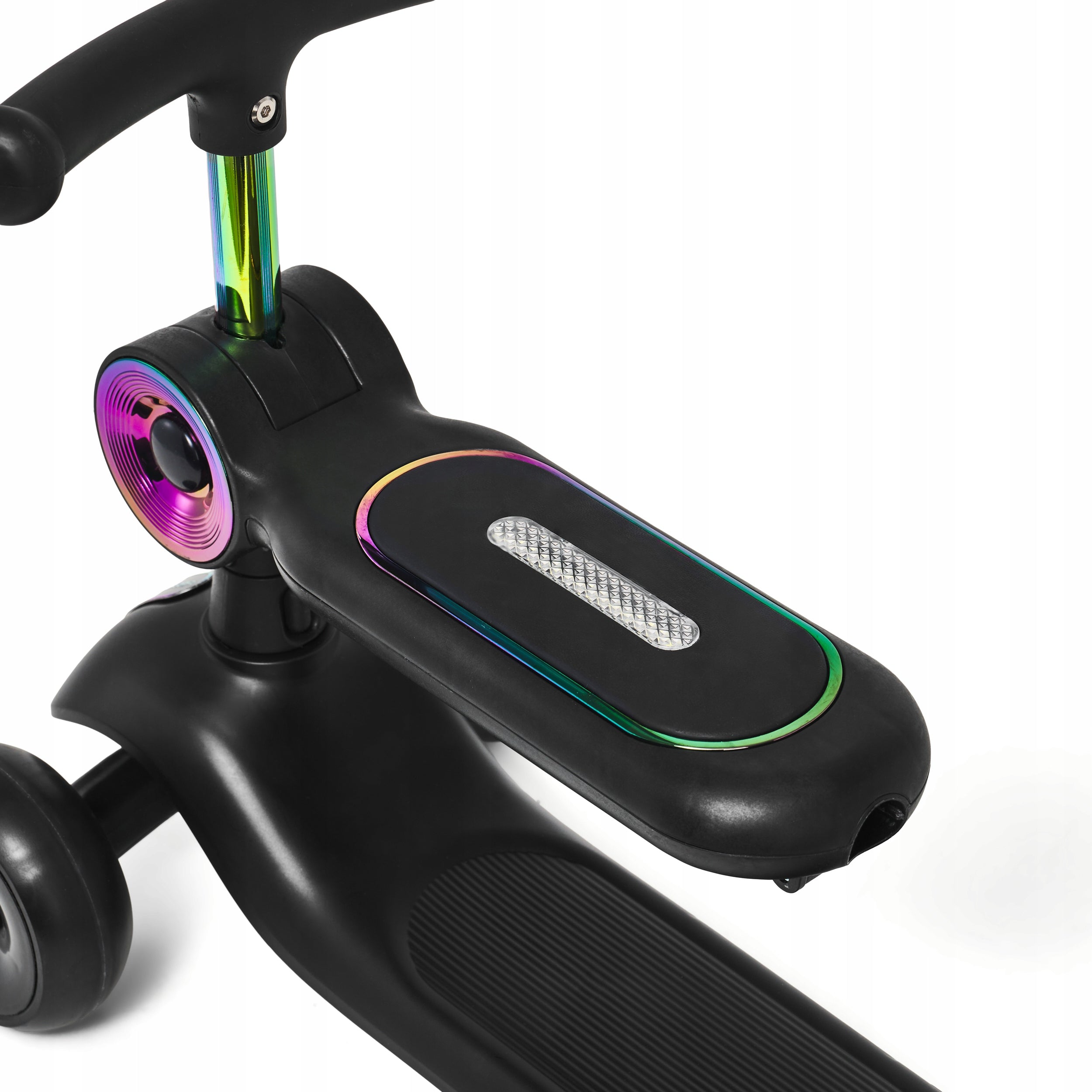 Bike Scooter 2in1 for children RAVEN Lumiloo Black/Neo Chrome LED platform Kind tri-wheeled