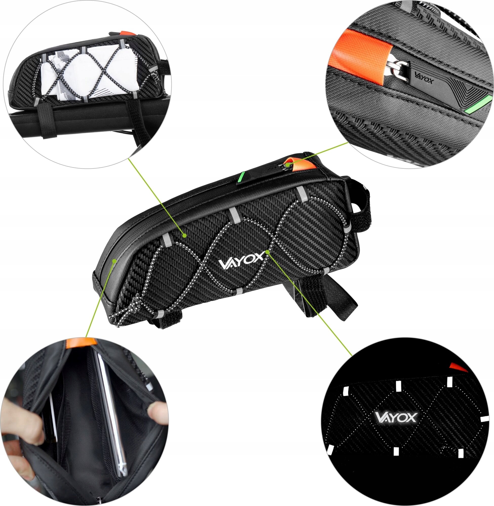 Bike bag for frame VAYOX VA0347 Dominant material nylon