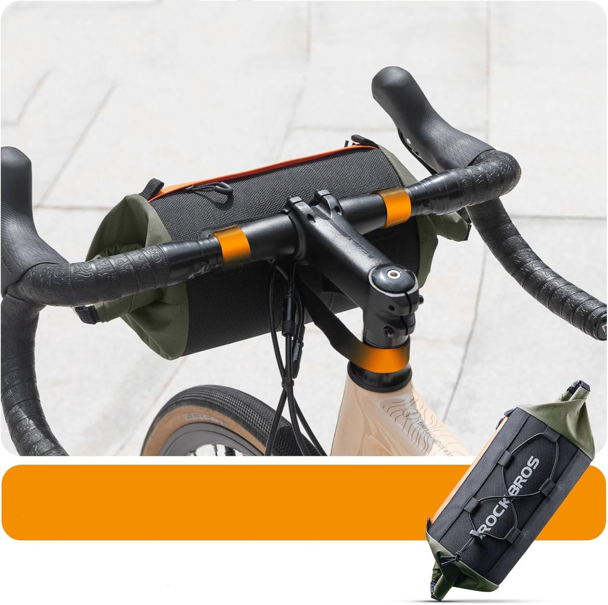 Bike handlebar bag, bicycle pouch, Rockbros, trunk 2L, bag Color black