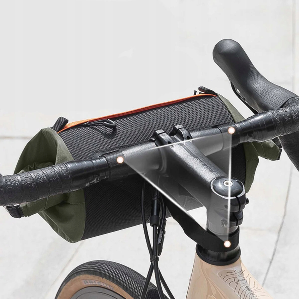 Bike handlebar bag, bicycle pouch, Rockbros, trunk 2L, bag Dominant material nylon