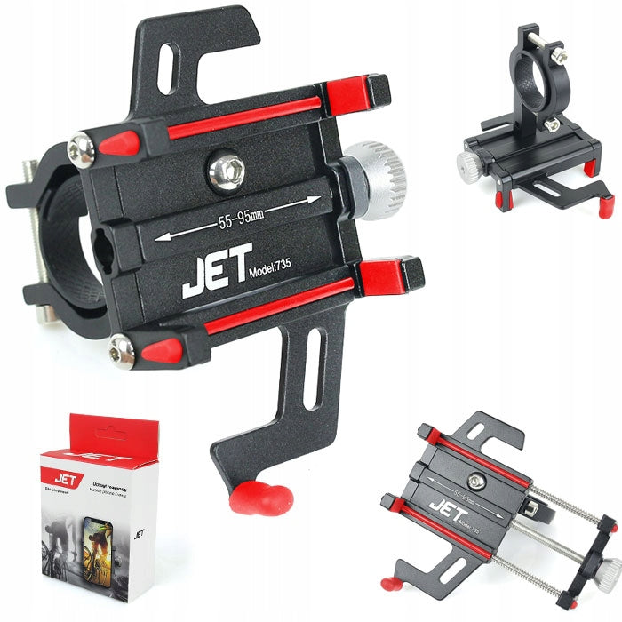 Bike holder for smartphone phone JET-735 55-95mm black-red EAN (GTIN) 5902221526756