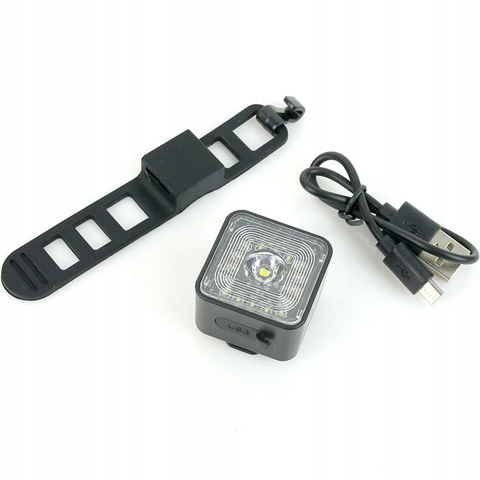 Bike lamp for backpack bike front AU136F "CUBE" 100 lumens USB L350 Brand JET