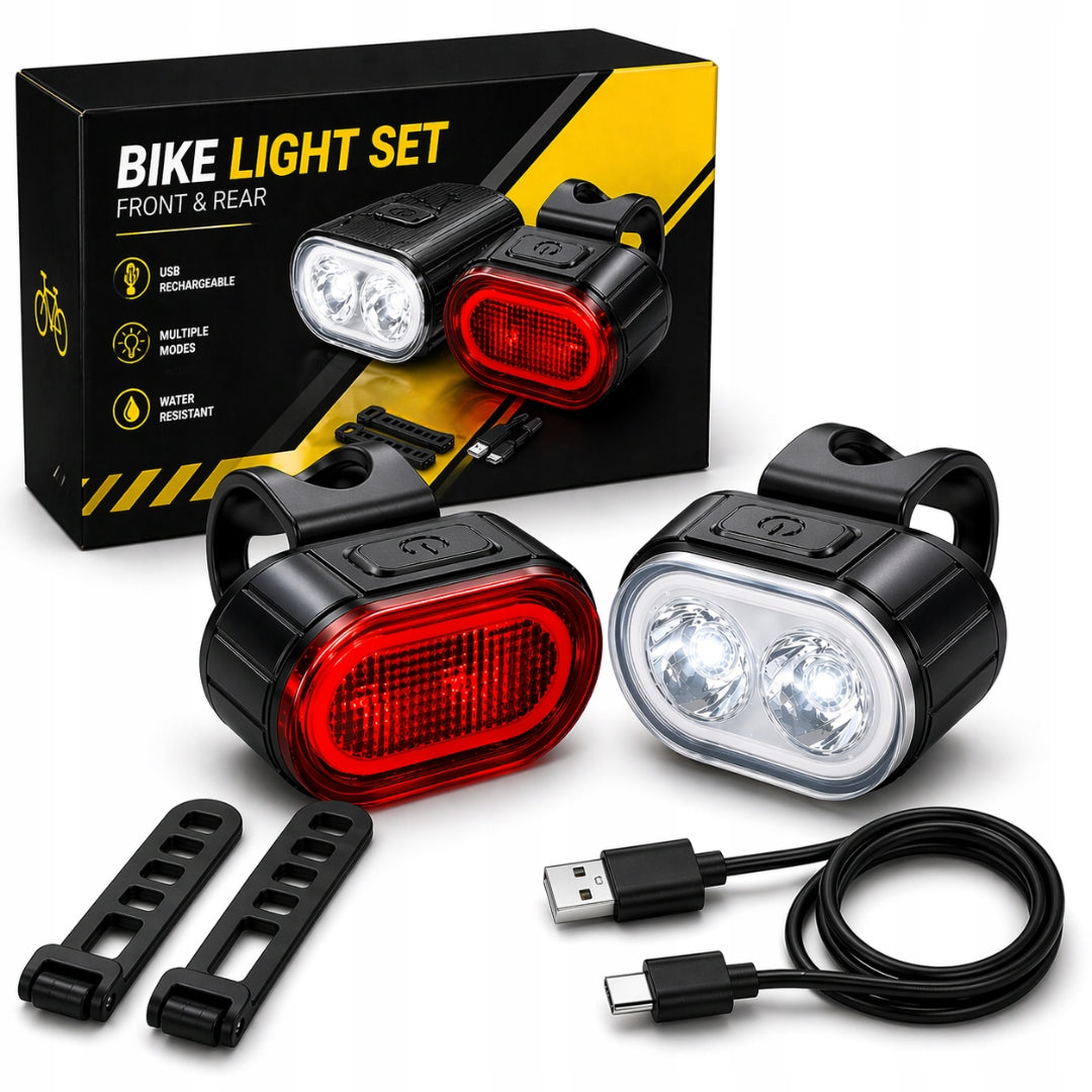 Bike light LED bike light set front and rear USB strong Packaging status original