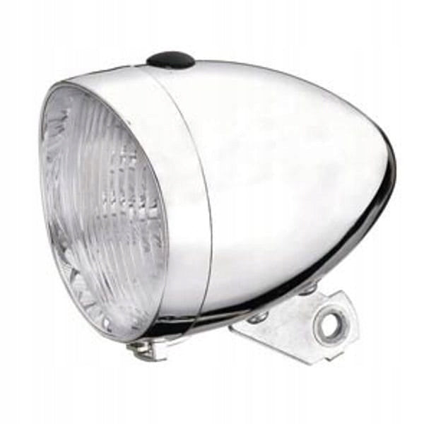 Bike light Union front retro battery chrome Color silver