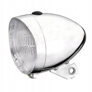 Bike light Union front retro battery chrome