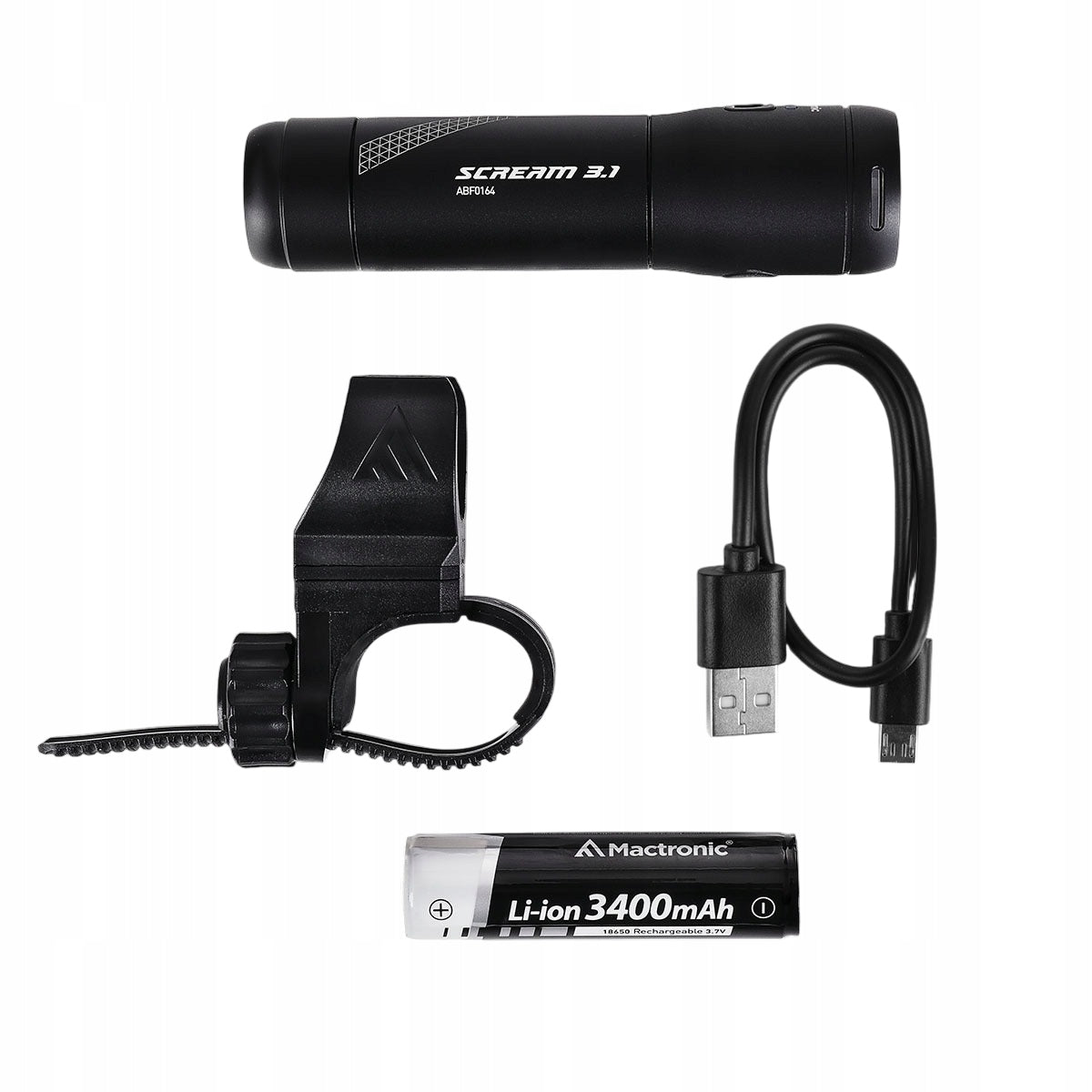 Bike light front Mactronic Scream 3.1 ABF0164 2024 NEW USB-C 1000lm Light beam 1000 lm
