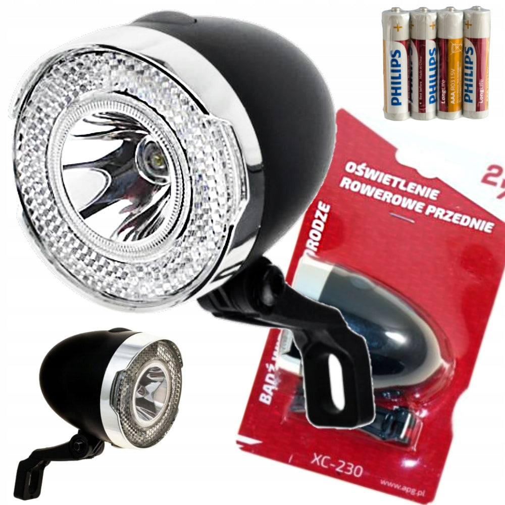 Bike light front for fork POWERFUL LED 60lm