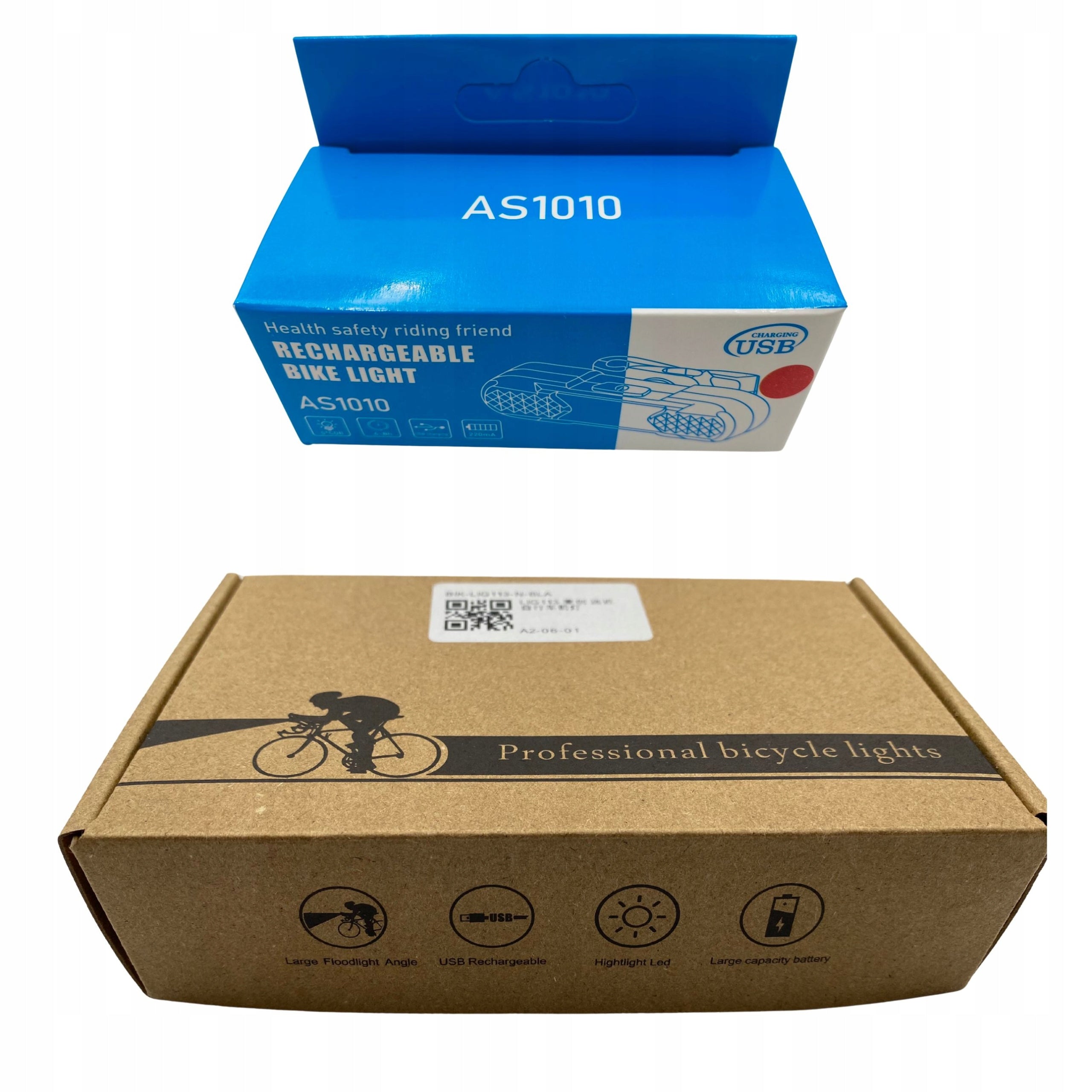 Bike light front rear LED 1000lm long working time premium set Model LIG113