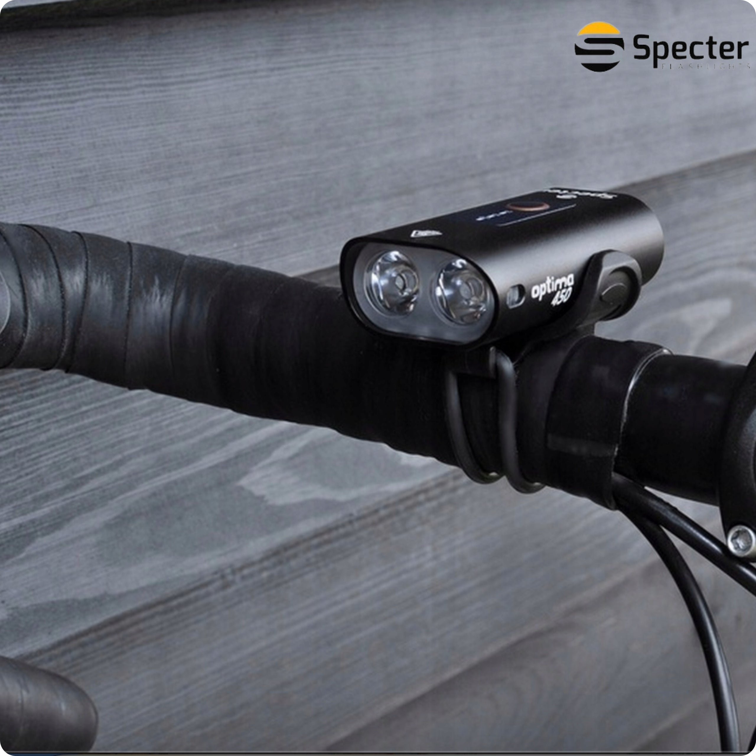 Bike lighting front light Specter Optima450 5 modes USB 1800mAh Brand Specter