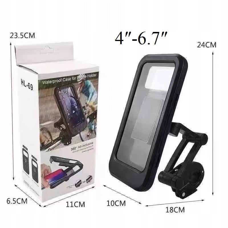 Bike/motorcycle handlebar phone mount, waterproof, with USB charging port Brand ETiME