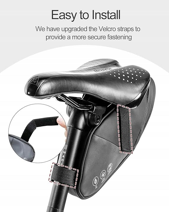Bike saddle bag 1L BLACK SACHET PVC gravel e-bike bikepacking Color black
