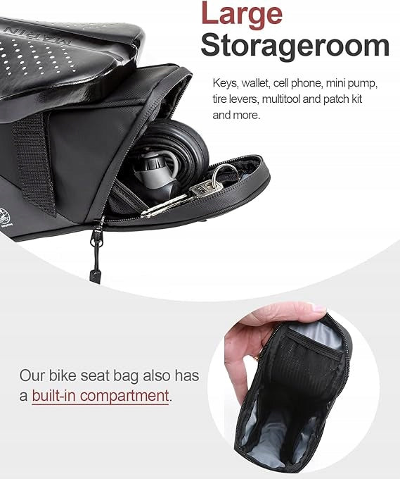 Bike saddle bag 1L BLACK SACHET PVC gravel e-bike bikepacking EAN (GTIN) 5907494090331