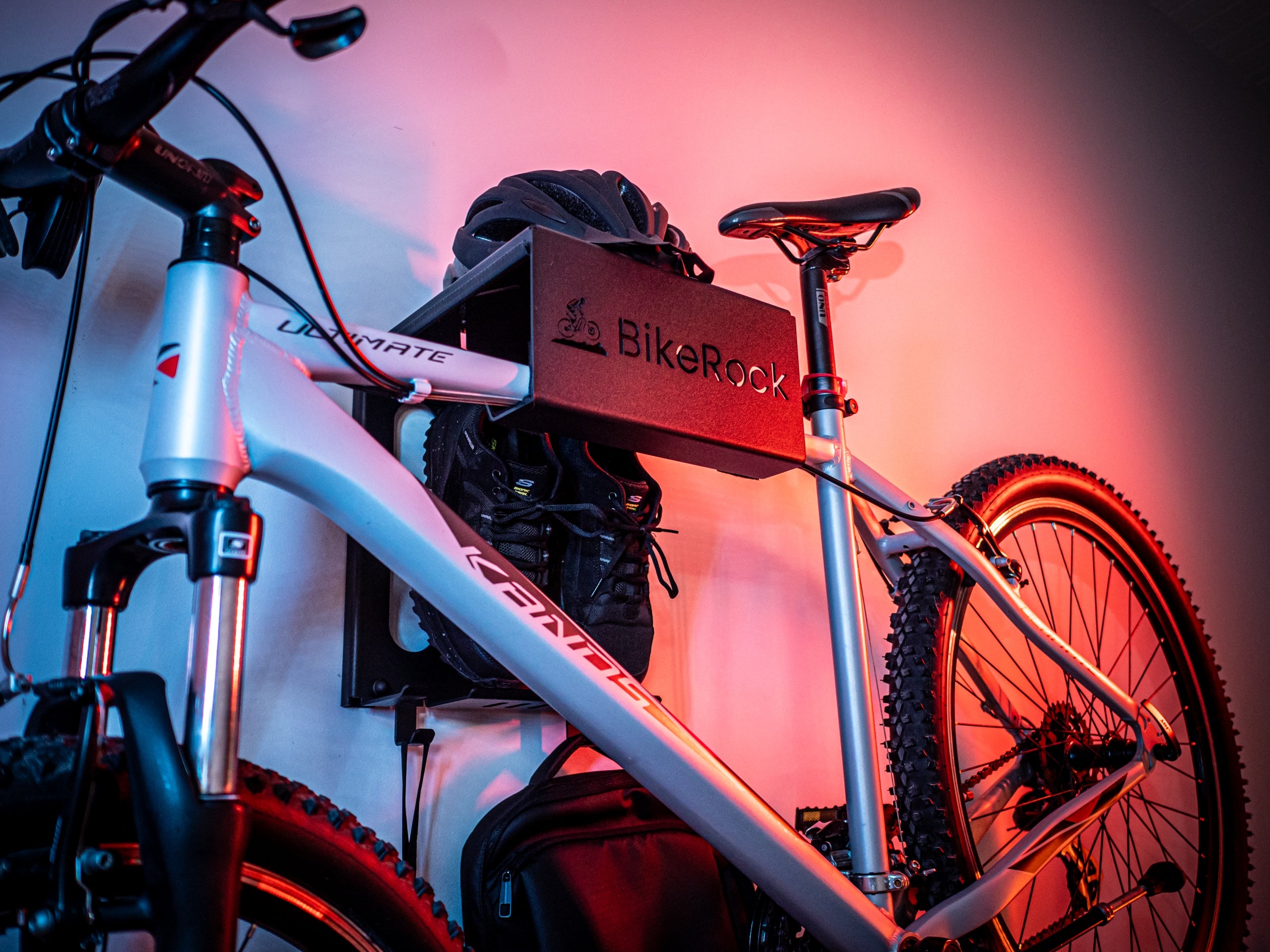 BikeRock Premium Wall Mounted Bike Hanger Shelf Handles-Promotion!