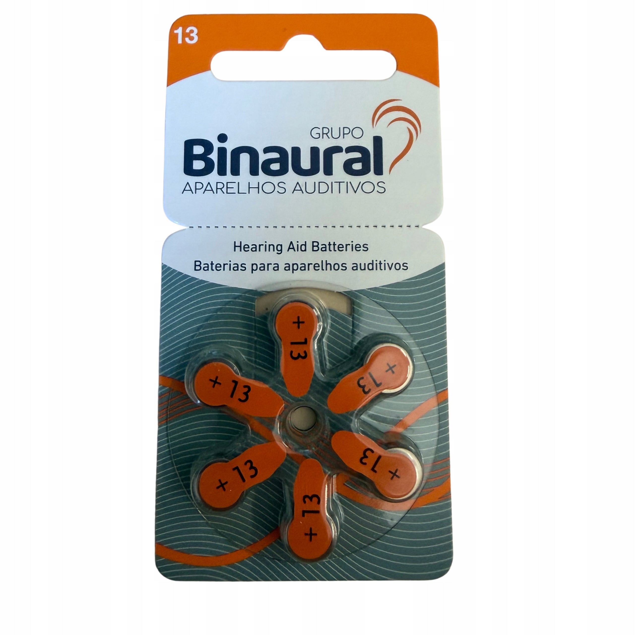 Binaural Hearing Aid Batteries Blister 6pcs 1,45V 13
