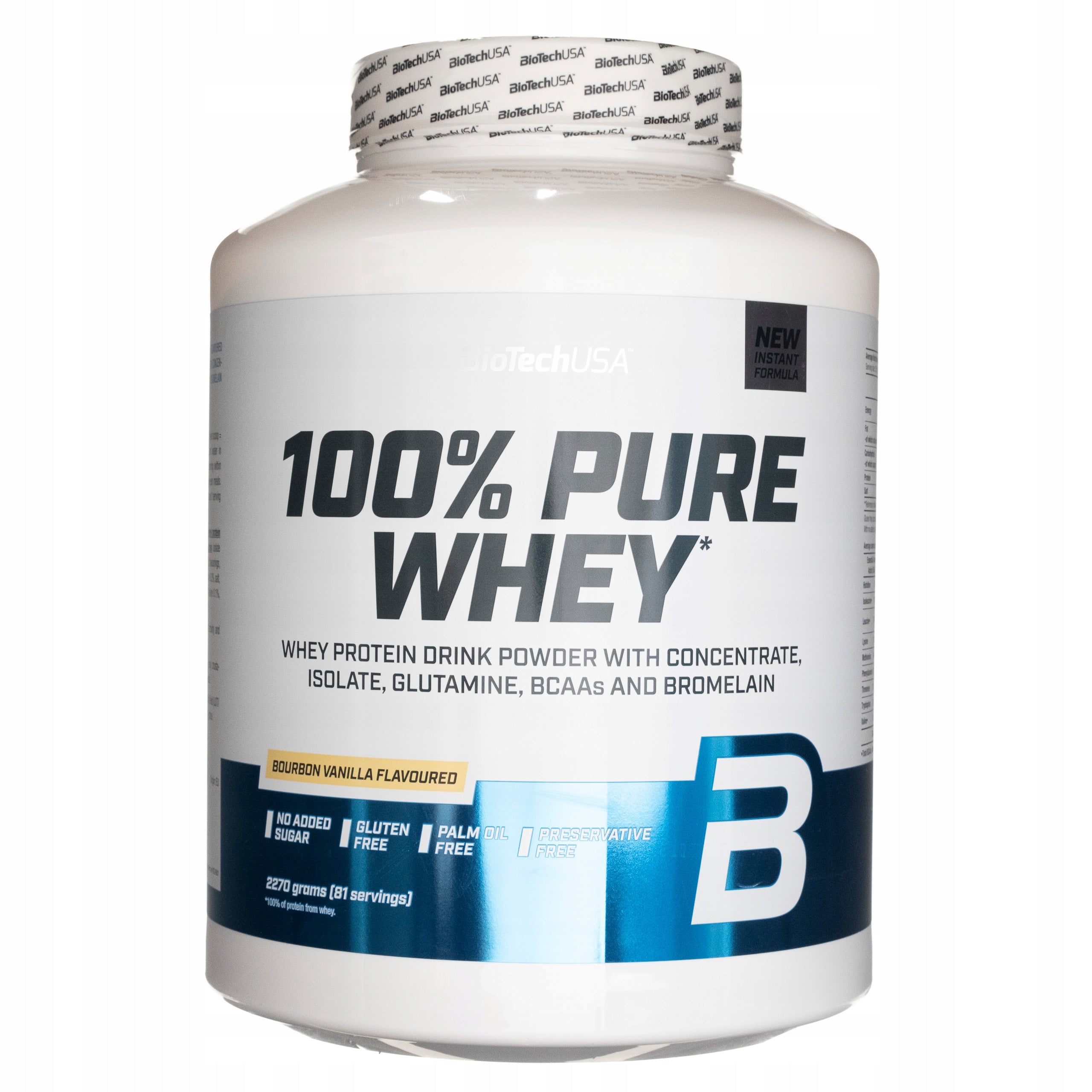 BioTech 100% Pure Whey 2000 g Bourbon vanilla Expiration date at least 3 months from the date of purchase