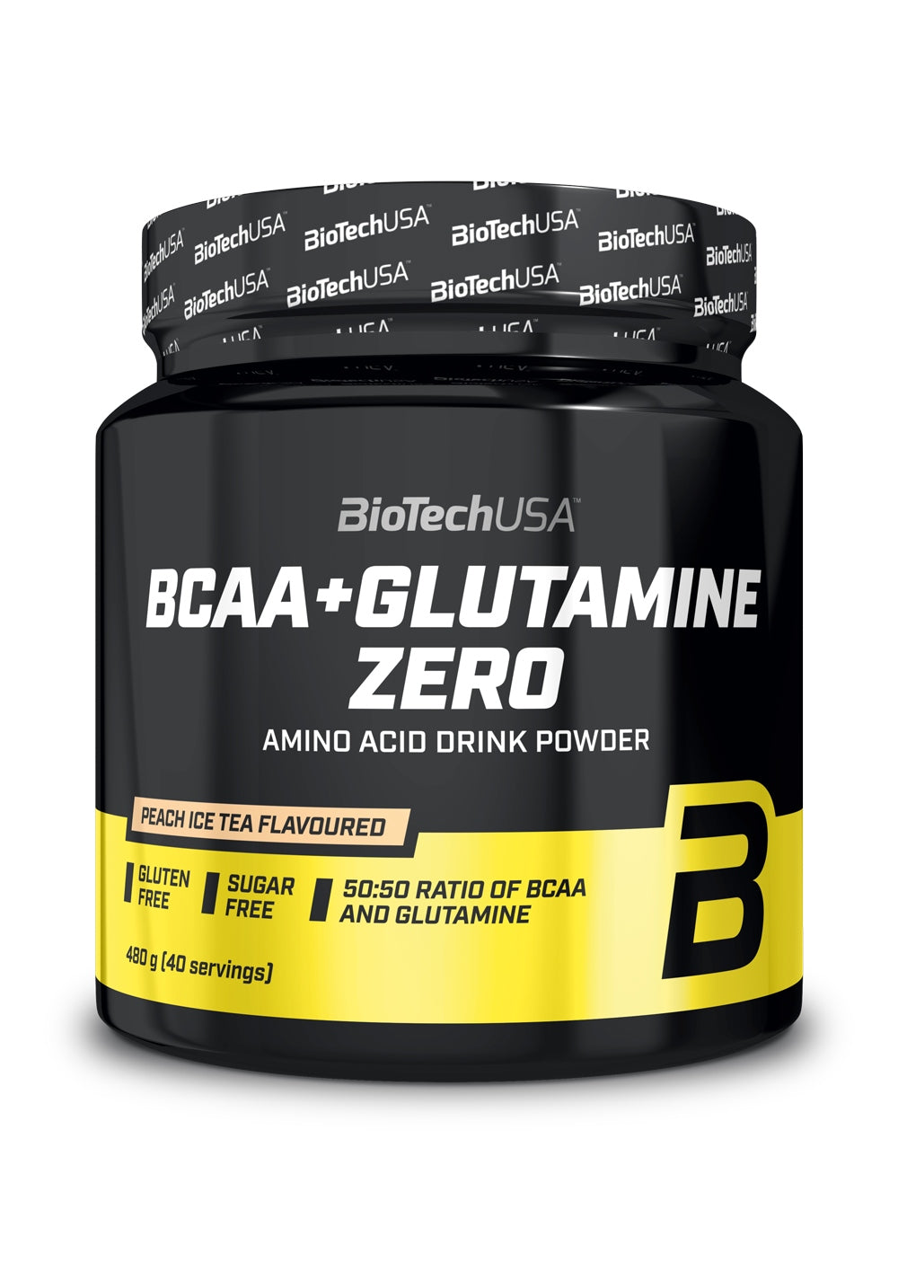 BioTech BCAA + Glutamine Zero 480g Amino Acids Glutamine Peach Ice Tea