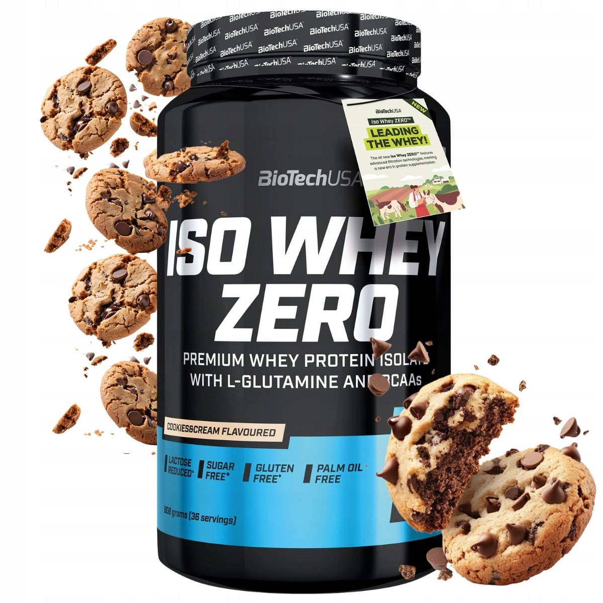 BioTech ISO WHEY ZERO 908g whey isolate WPI Isolate Cookies cream