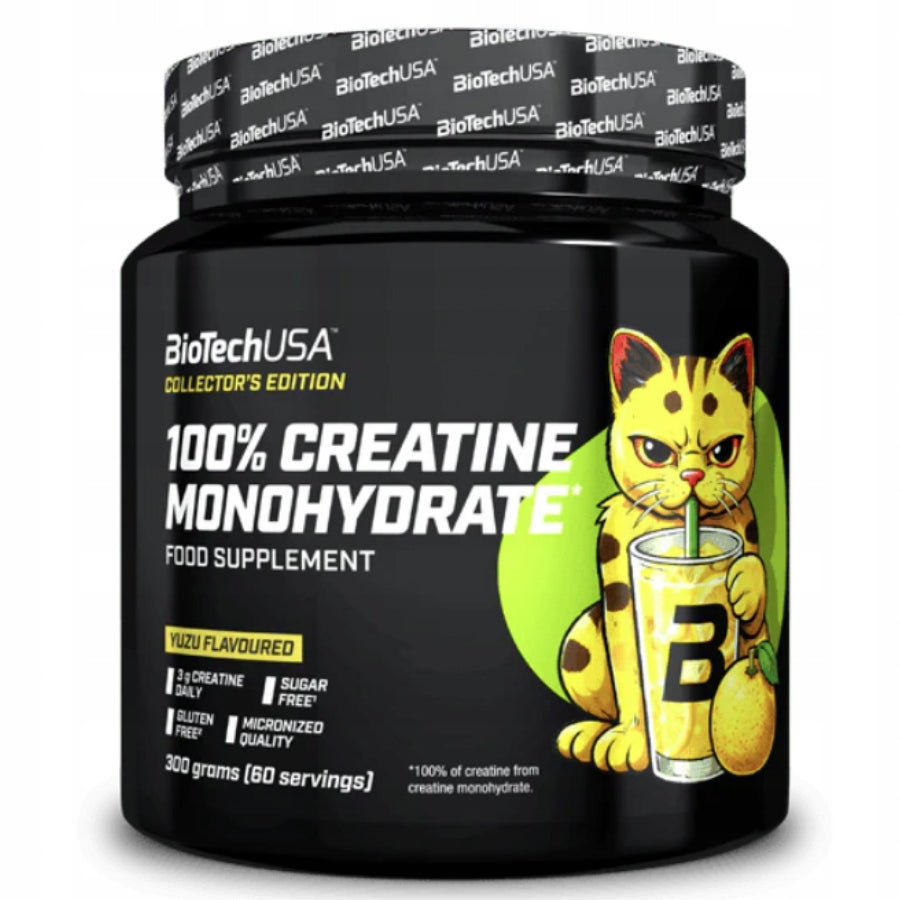 BioTech USA 100% Creatine Monohydrate 300g taste lemon yuzu creatine mono