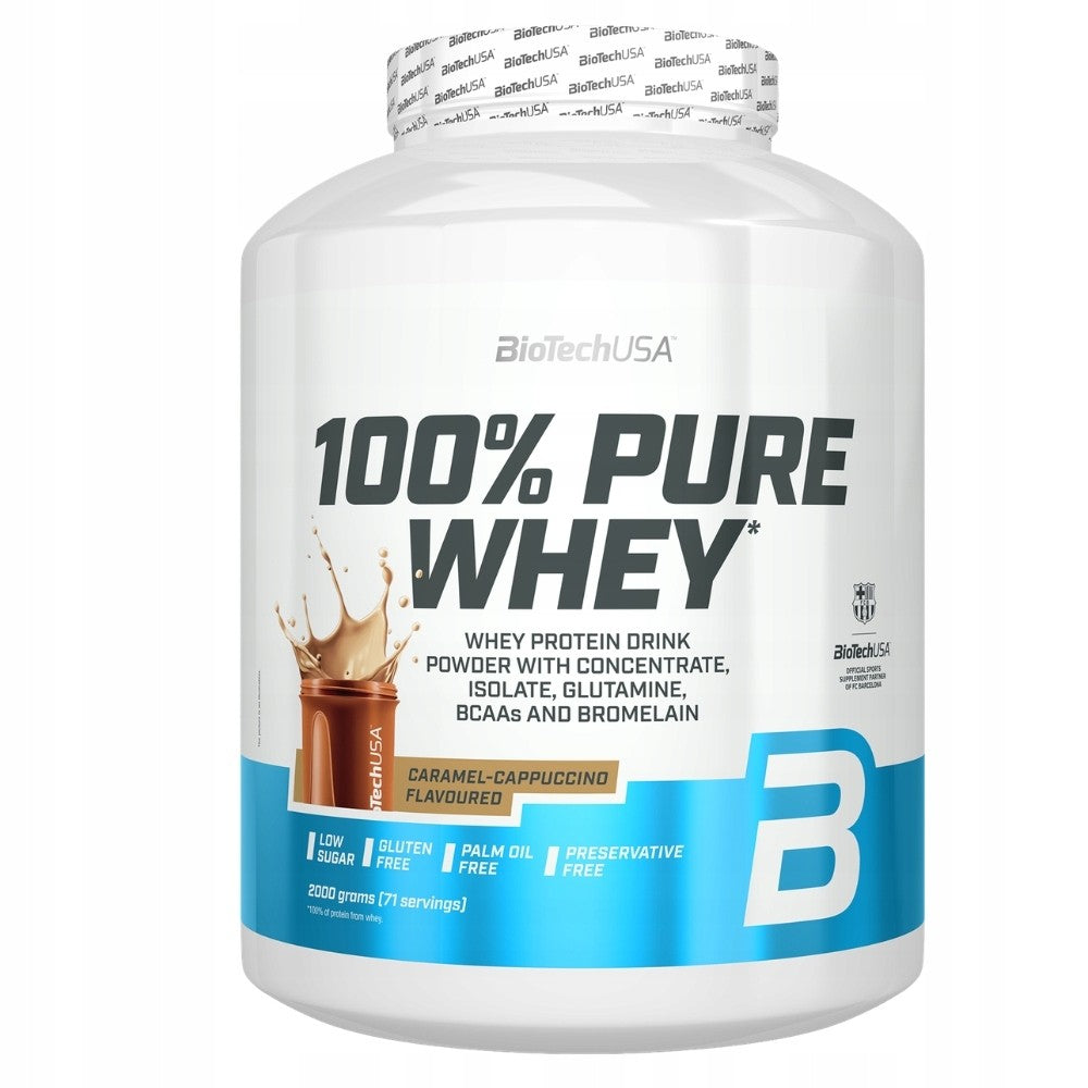 BioTech USA 100% Pure Whey 2000g with caramel-cappuccino flavour