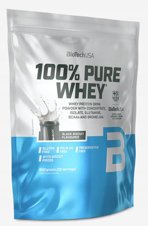 BioTech USA 100% Pure Whey 900 g Black Biscuit Expiration date at least 3 months from the date of purchase