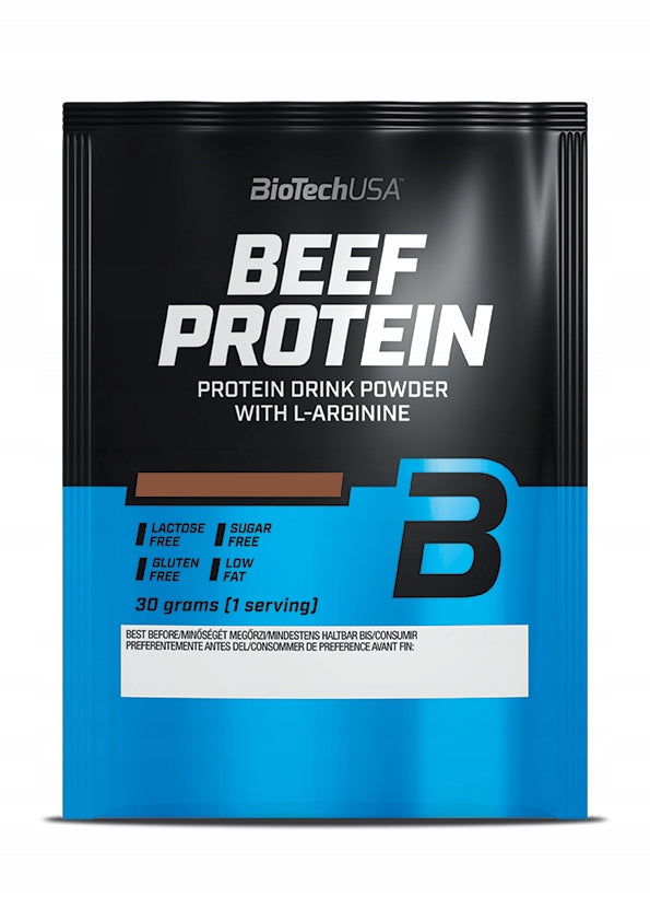 BioTech USA Beef Protein 30g Strawberry Protein Conditioner Beef Protein Mass