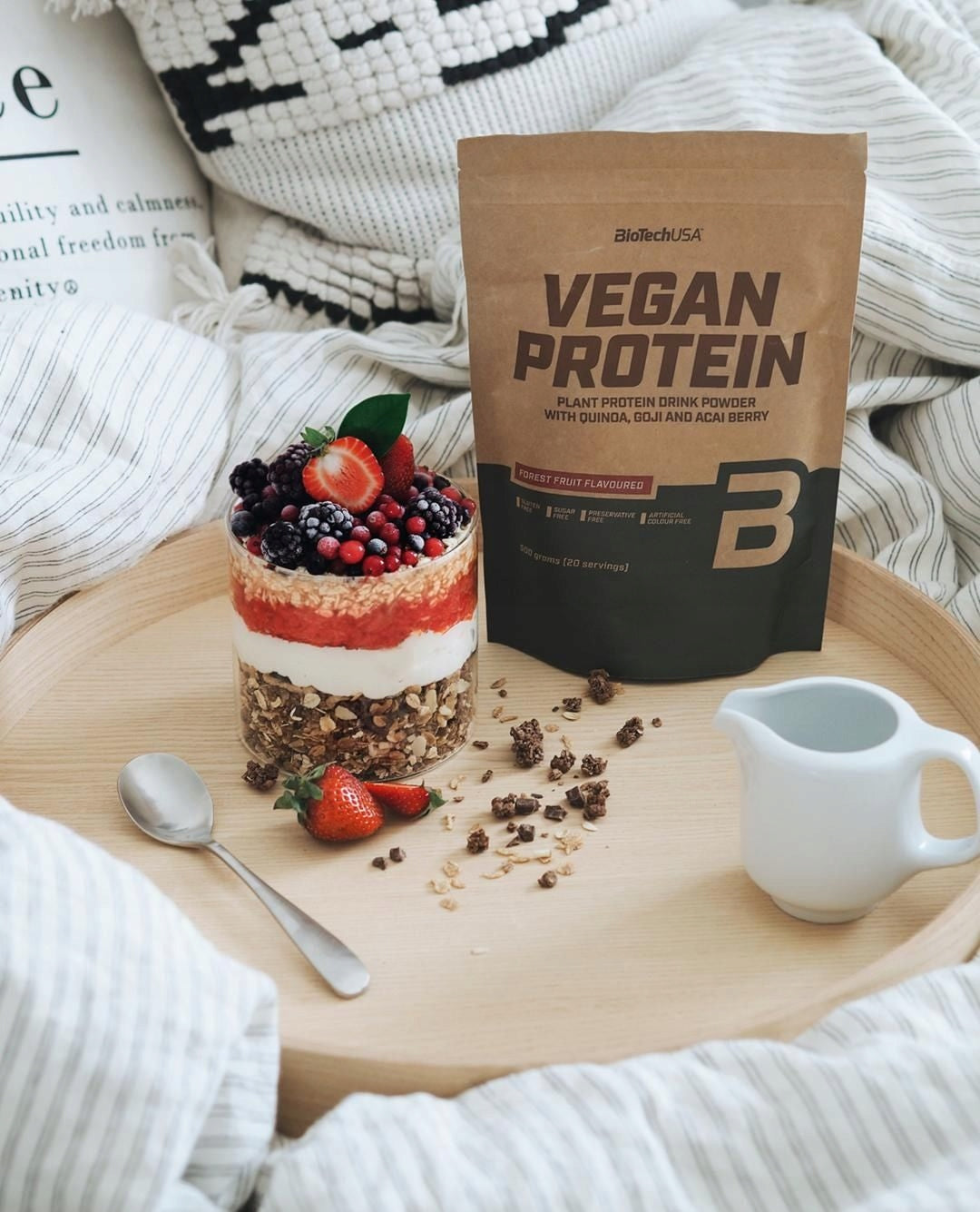 BioTech Vegan Protein 500g Vegan Vegetable Protein Forest Fruit Expiration date at least 1 year from the date of purchase