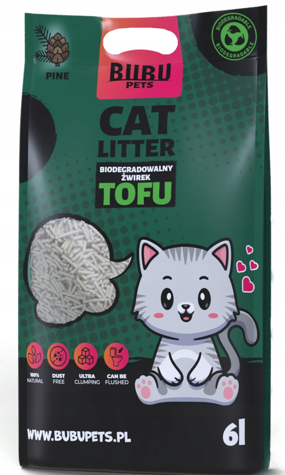 Biodegradable litter Bubu Pets forest 6 l