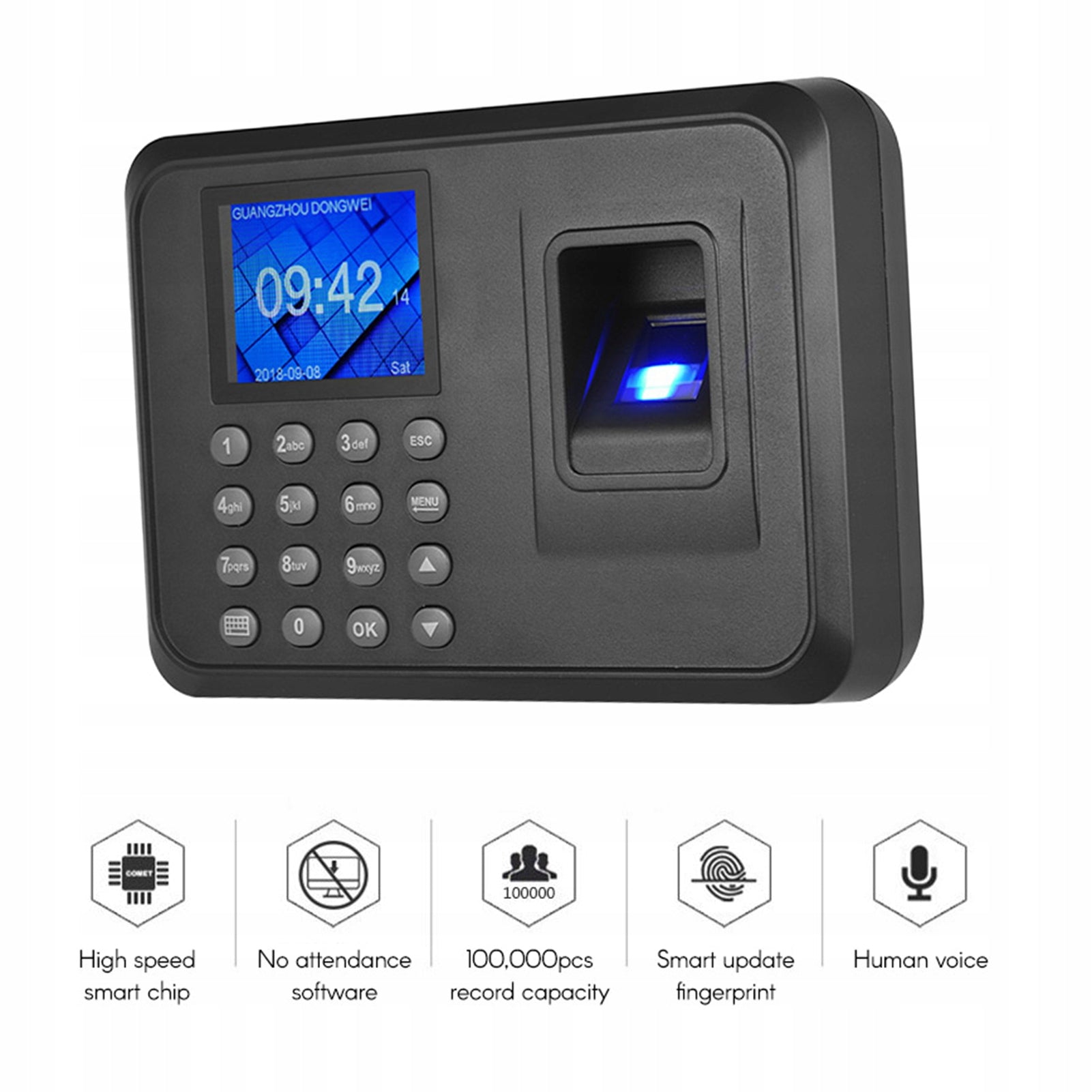 Biometric Fingerprint Password Presence Machine Mania Multi Language KW