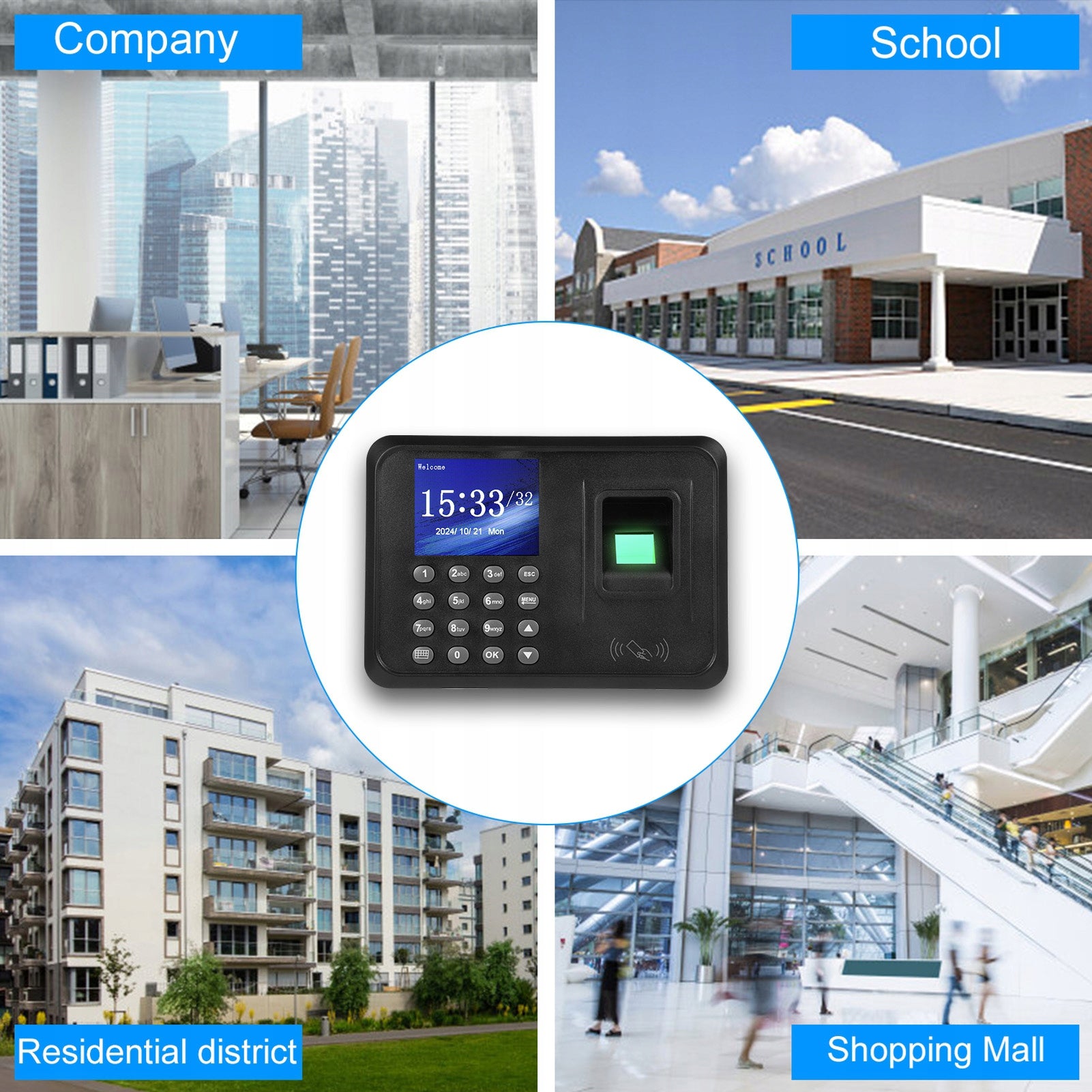 Biometric time clock presence device for CT workers Printing technology other