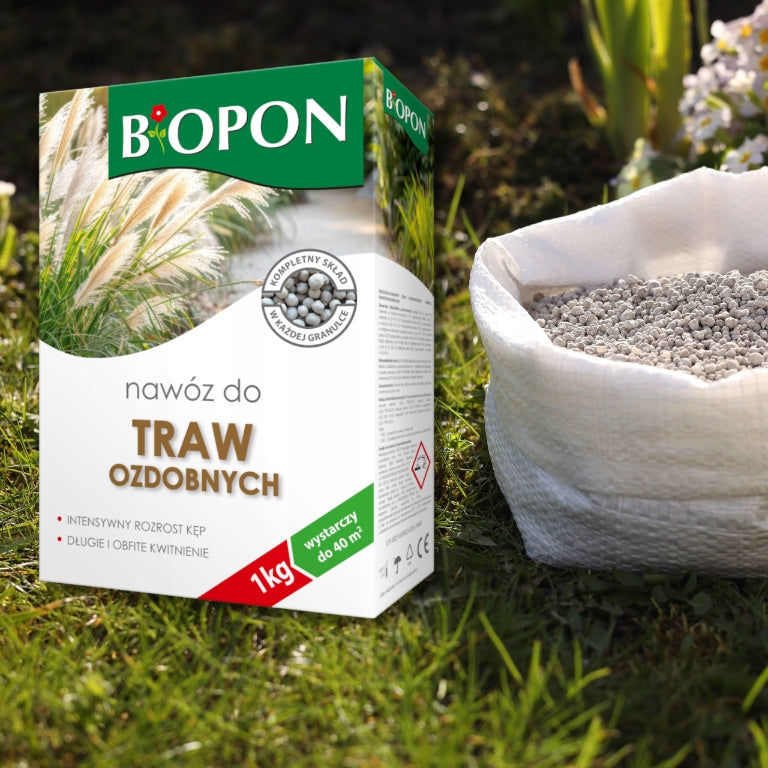 Biopon Fertilizer for Decorative Grass Granules Enough up to 40m2 1KG Manufacturer Bros