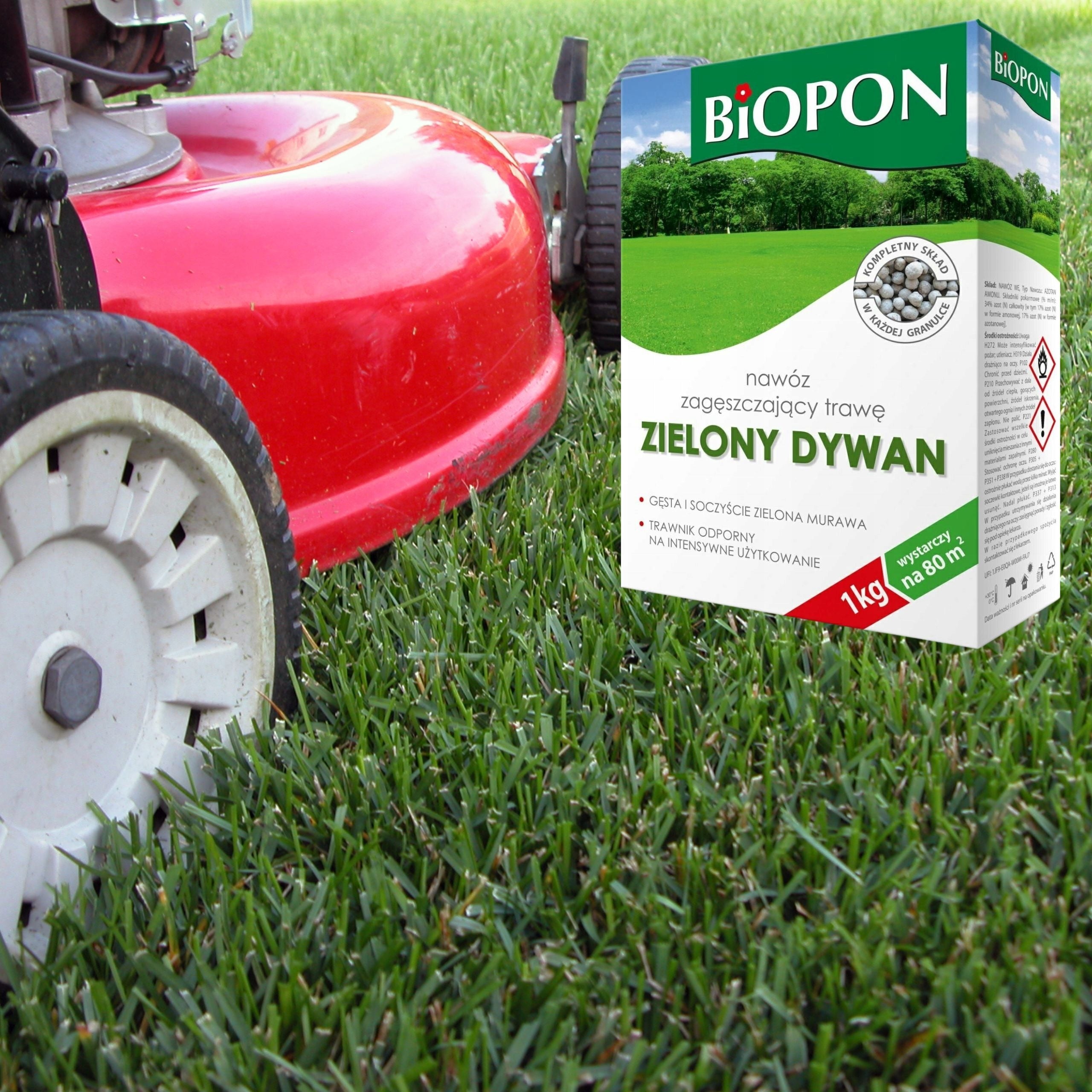 Biopon Lawn Fertilizer Grass Thickening Granules Green Carpet 1kg Manufacturer Bros