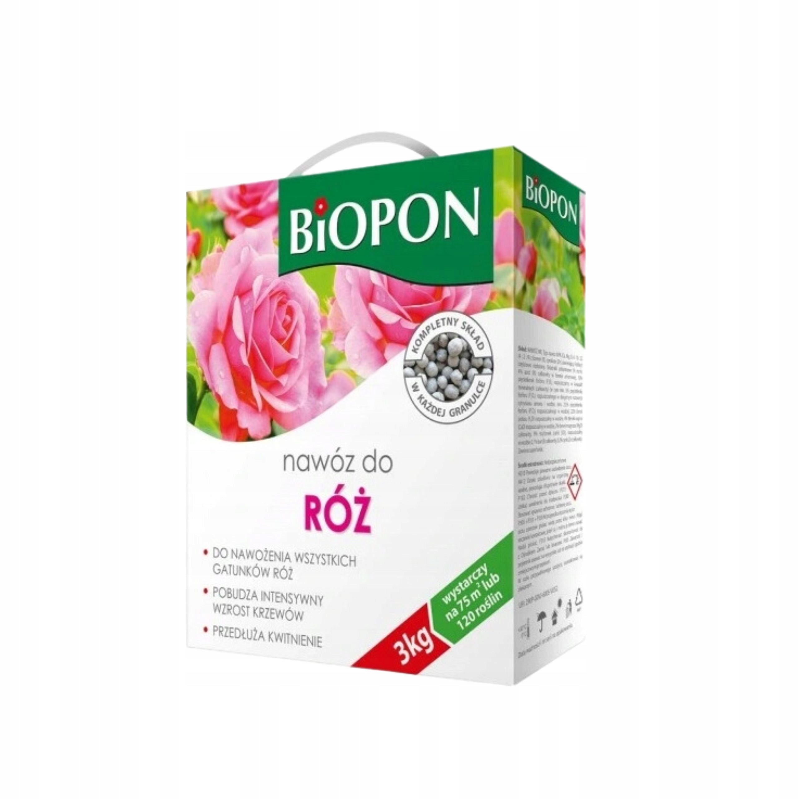 Biopon Rose Fertilizer Granulated 3kg Extends Multicomponent Flowering