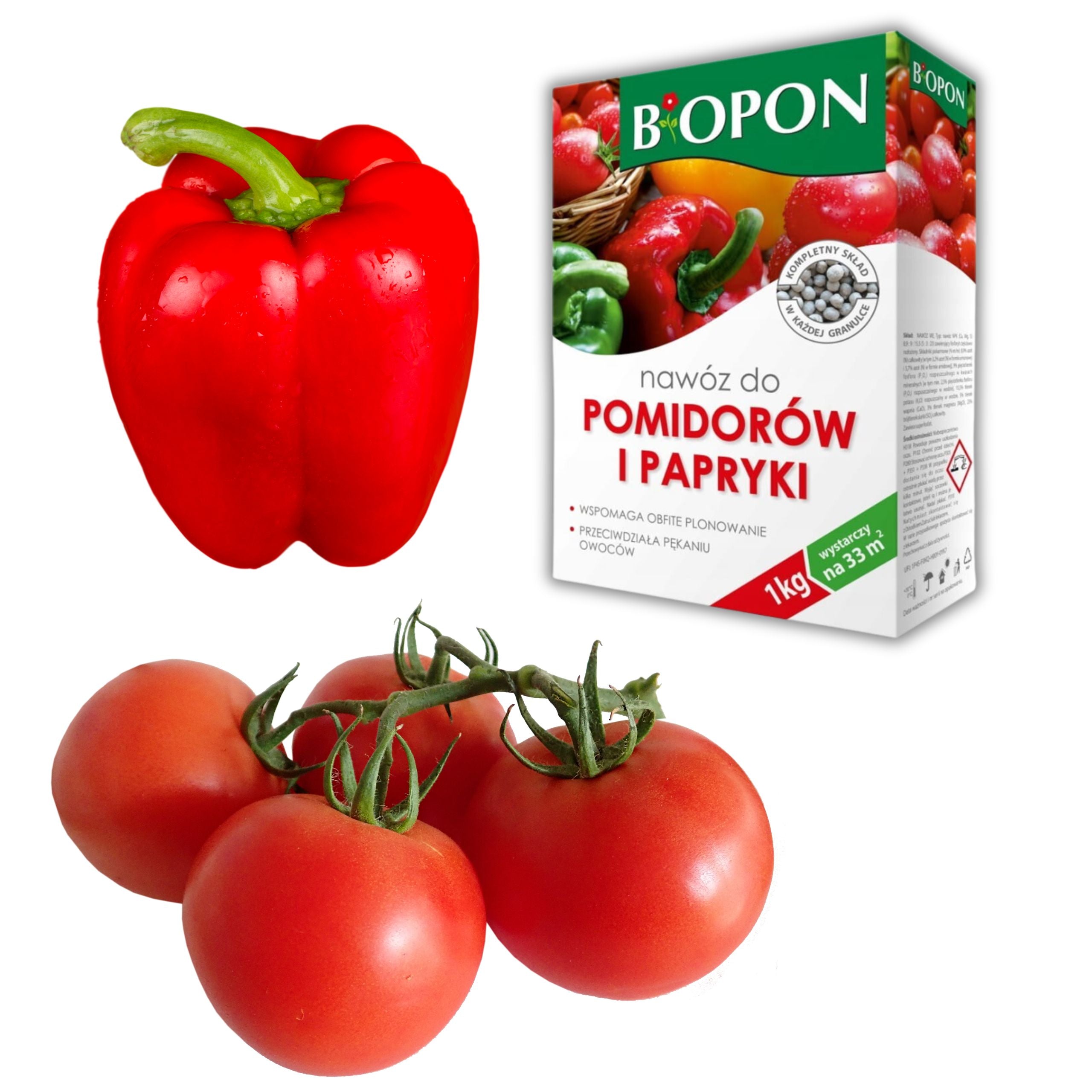 Biopon Tomato and Pepper Fertilizer Granules 1kg Abundant Fruit Yielding Packaging status original
