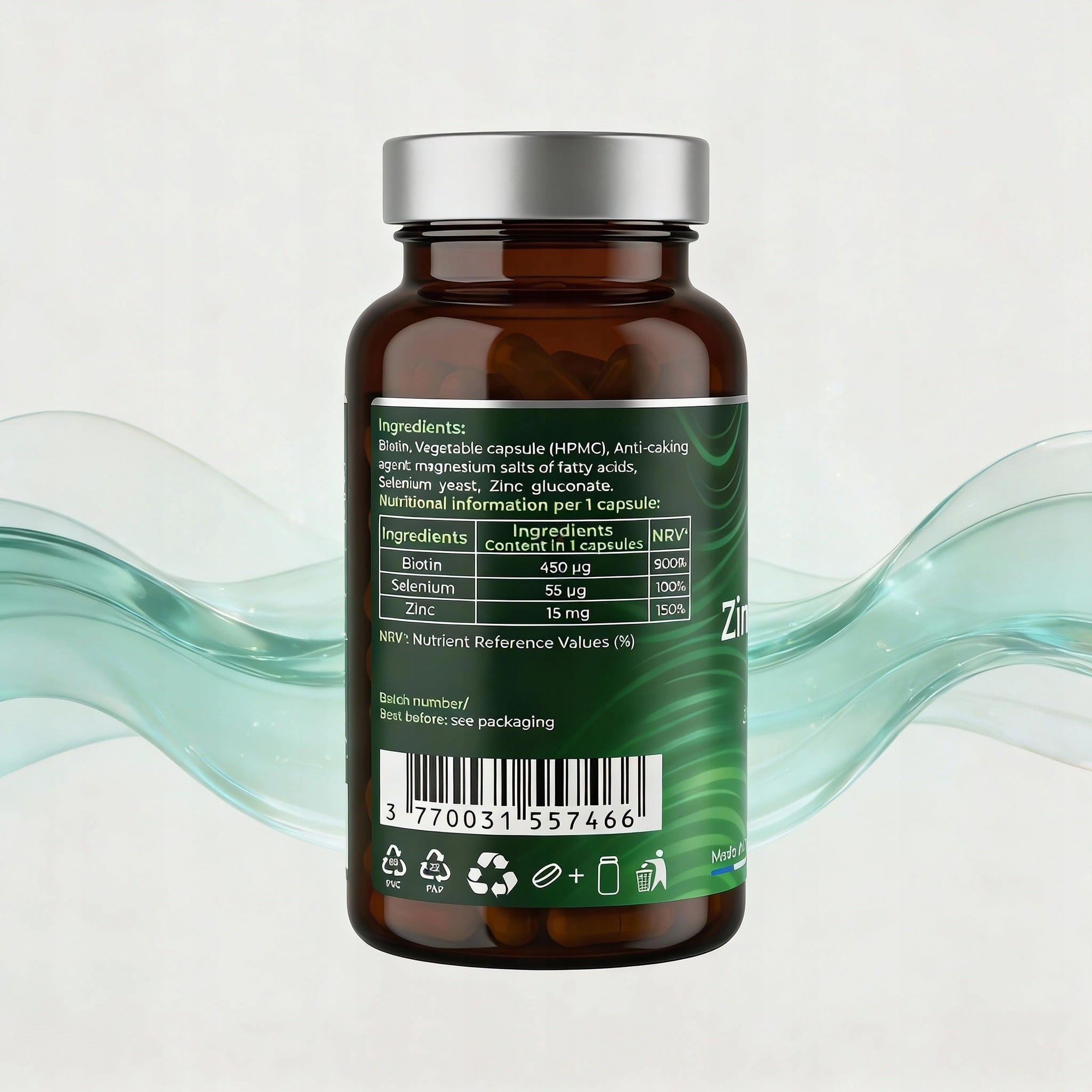 Biotin Zinc Selenium 60 caps. hair skin nails biotin selenium zinc Expiration date at least 1 year from the date of purchase