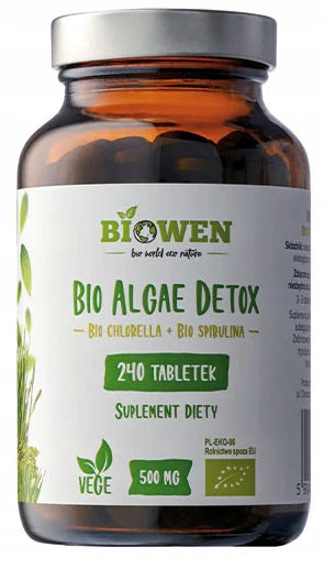 Biowen BIO ALGAE DETOX 240 Tablets ALGAE Chrolella Spirullina
