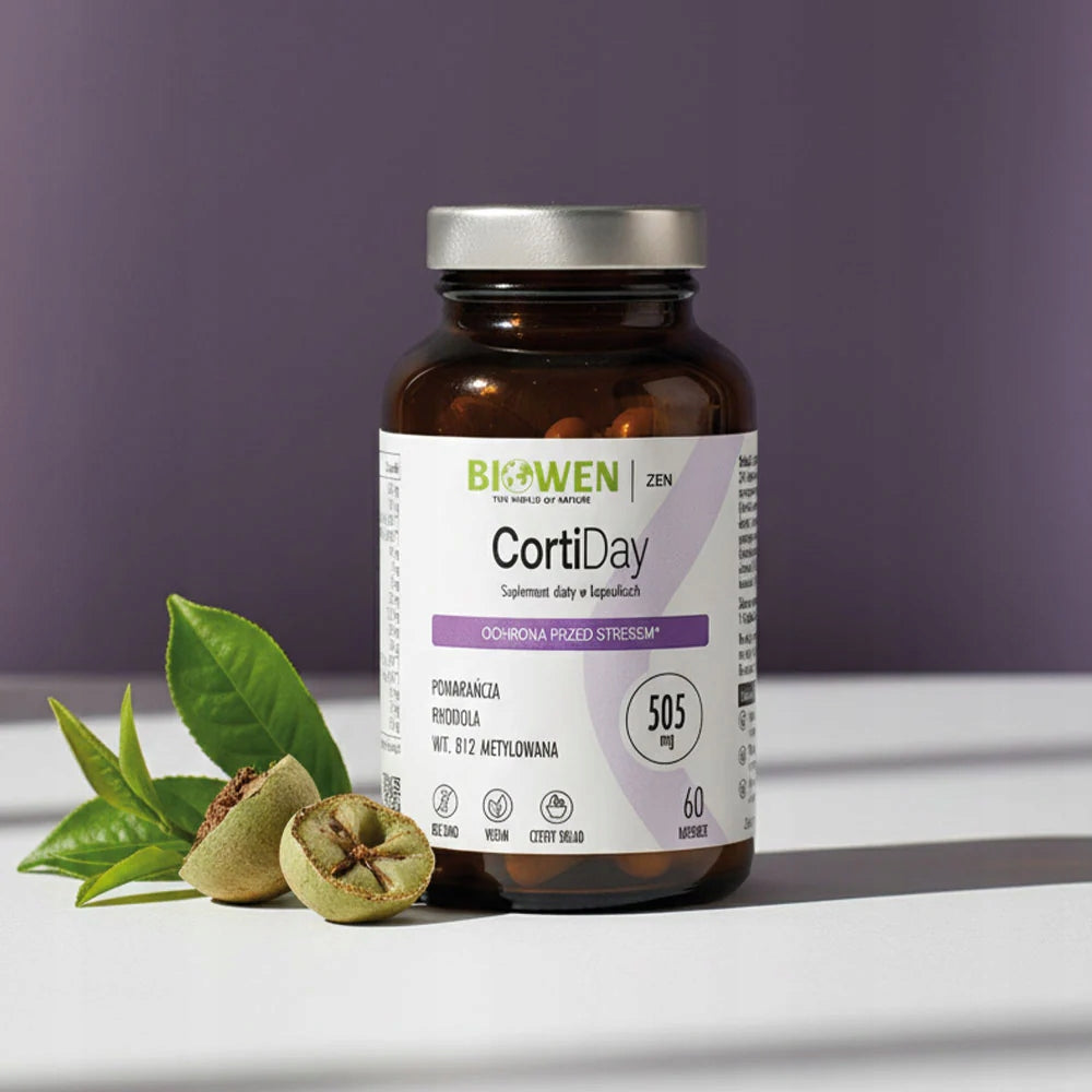 Biowen CORTIDAY - CORTISOL FOR THE DAY 60 Vegan Capsules Expiration date not specified