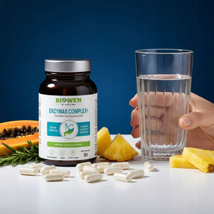 Biowen ENZYMAX COMPLEX Digestive Enzymes 90 capsules Packaging status original