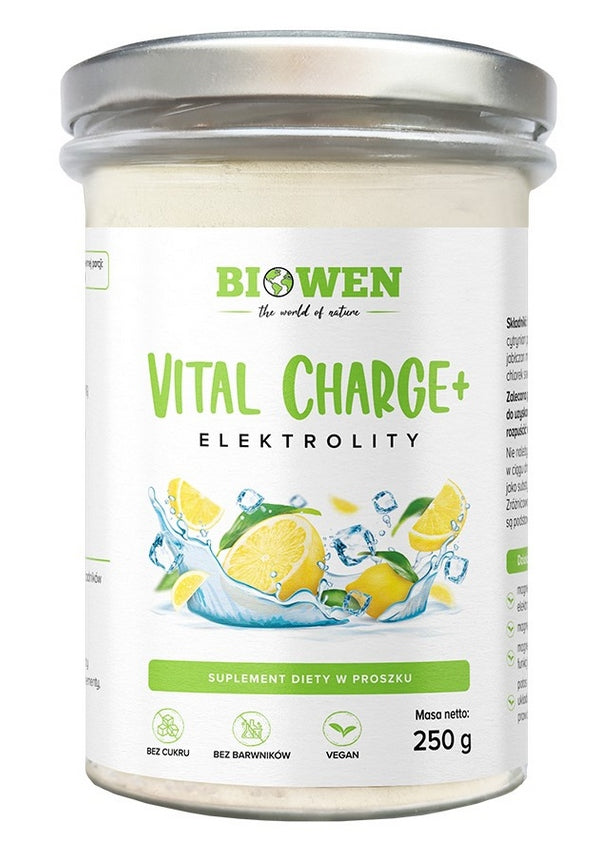 Biowen Electrolytes Vital Charge+ powder 250 g lemon flavour