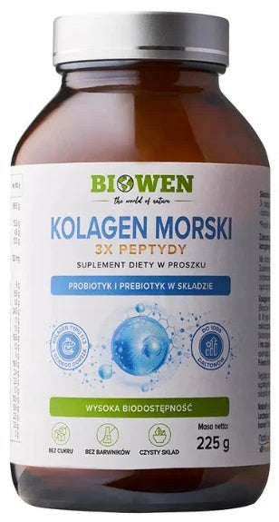 Biowen MARINE COLLAGEN 3xWILD COD PEPTIDES Naticol 225g Powder